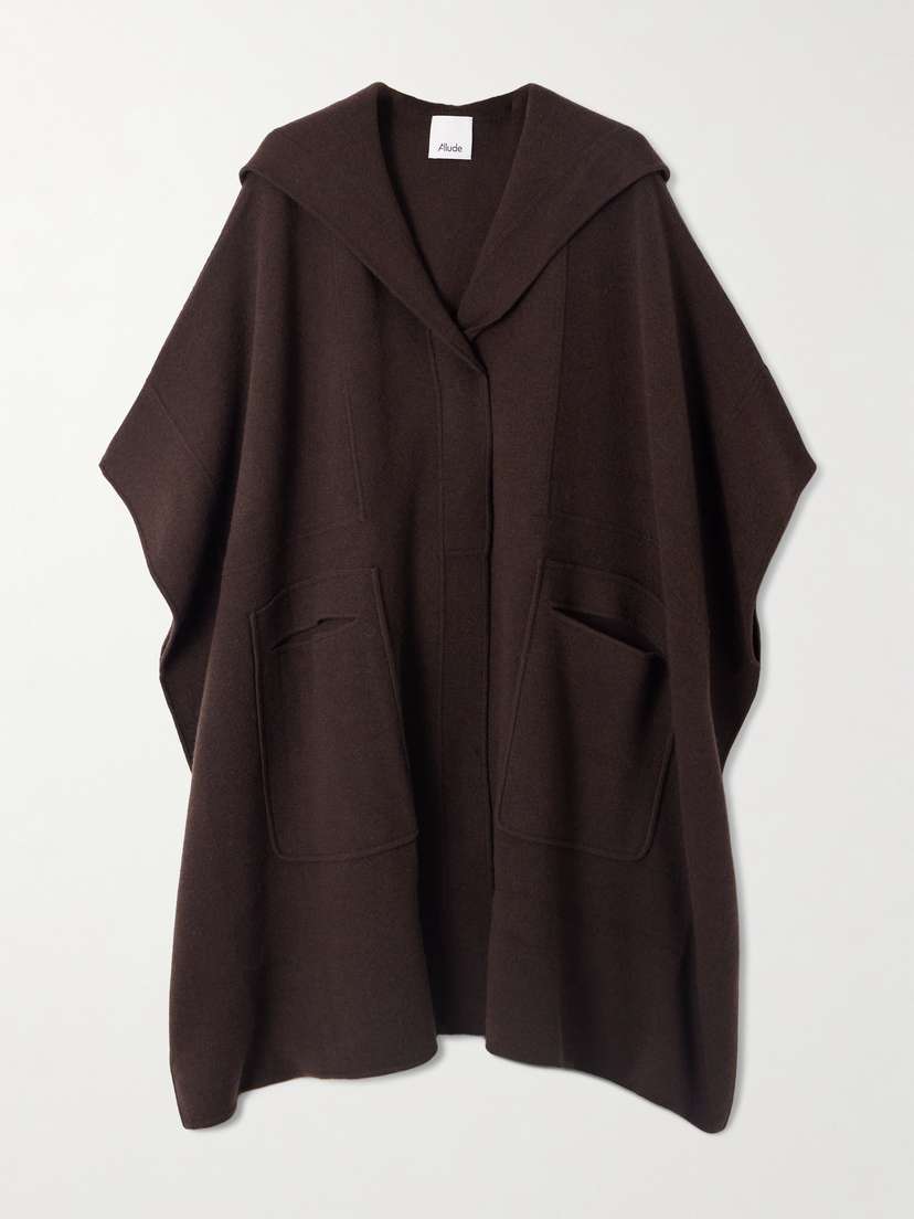 Allude Hooded Wool And Cashmere-blend Cape