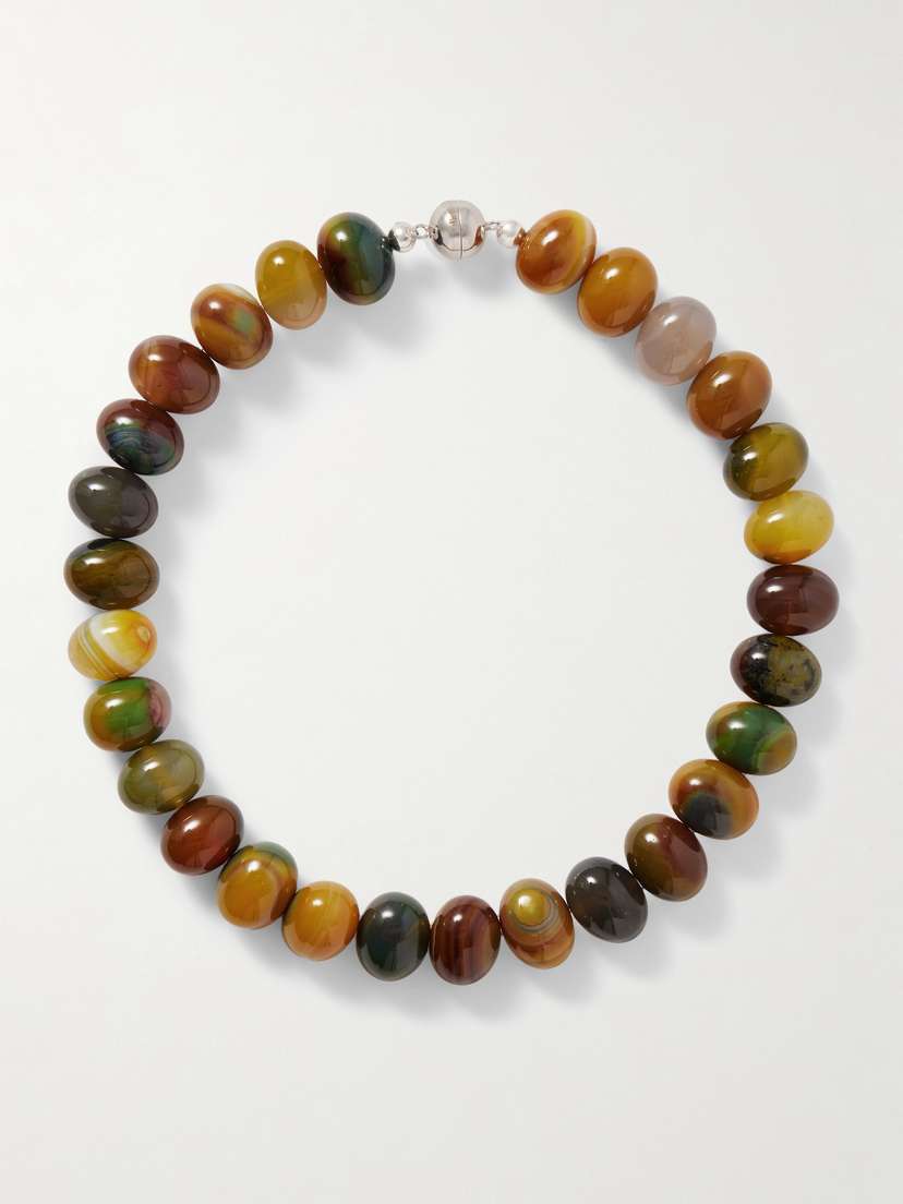 Julietta Odette Silver-tone Agate Necklace