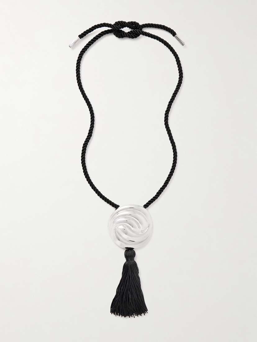 Julietta Silver-plated And Tasseled Cord Necklace