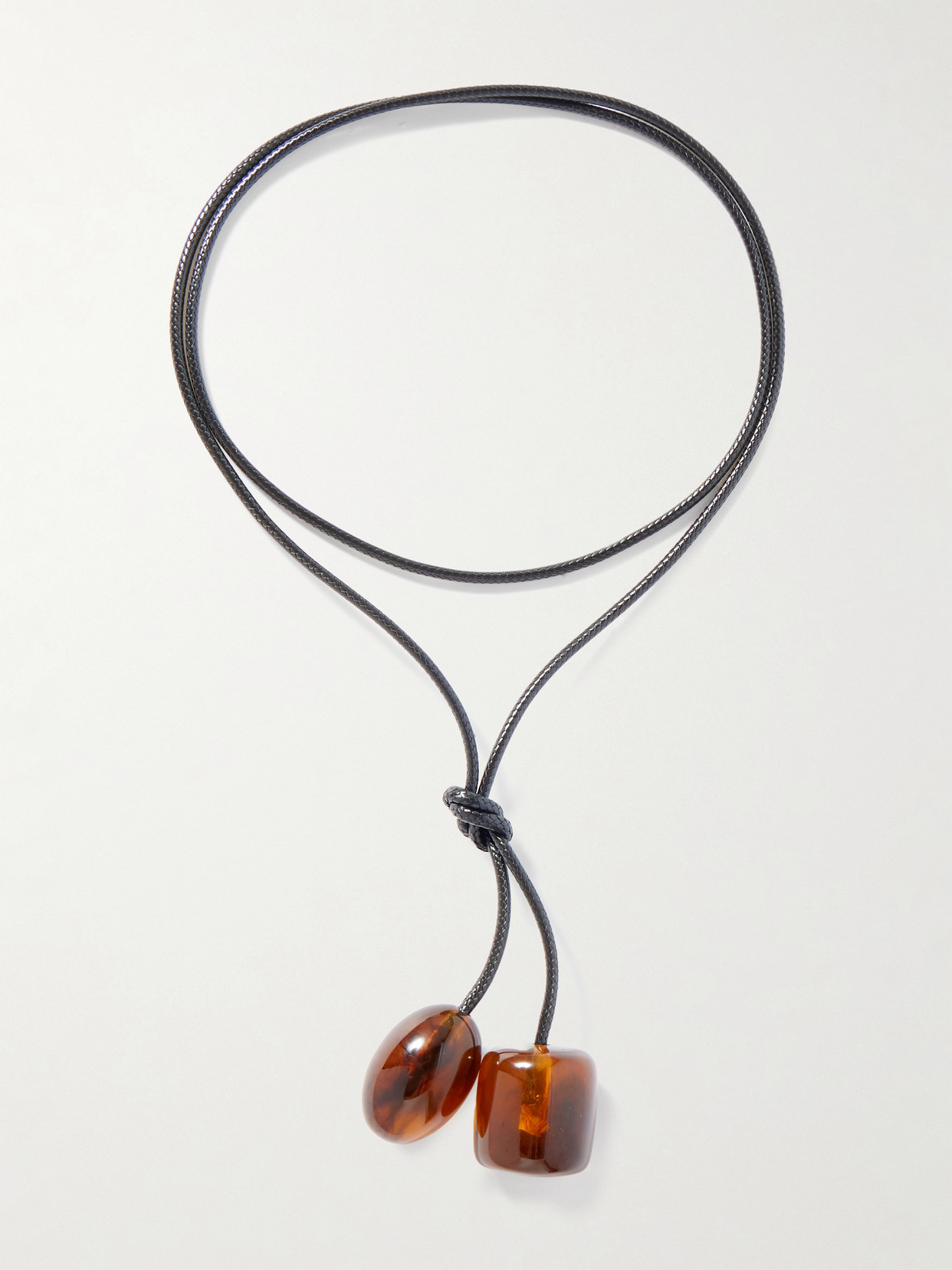 Julietta Jamie Cord And Resin Choker In Black