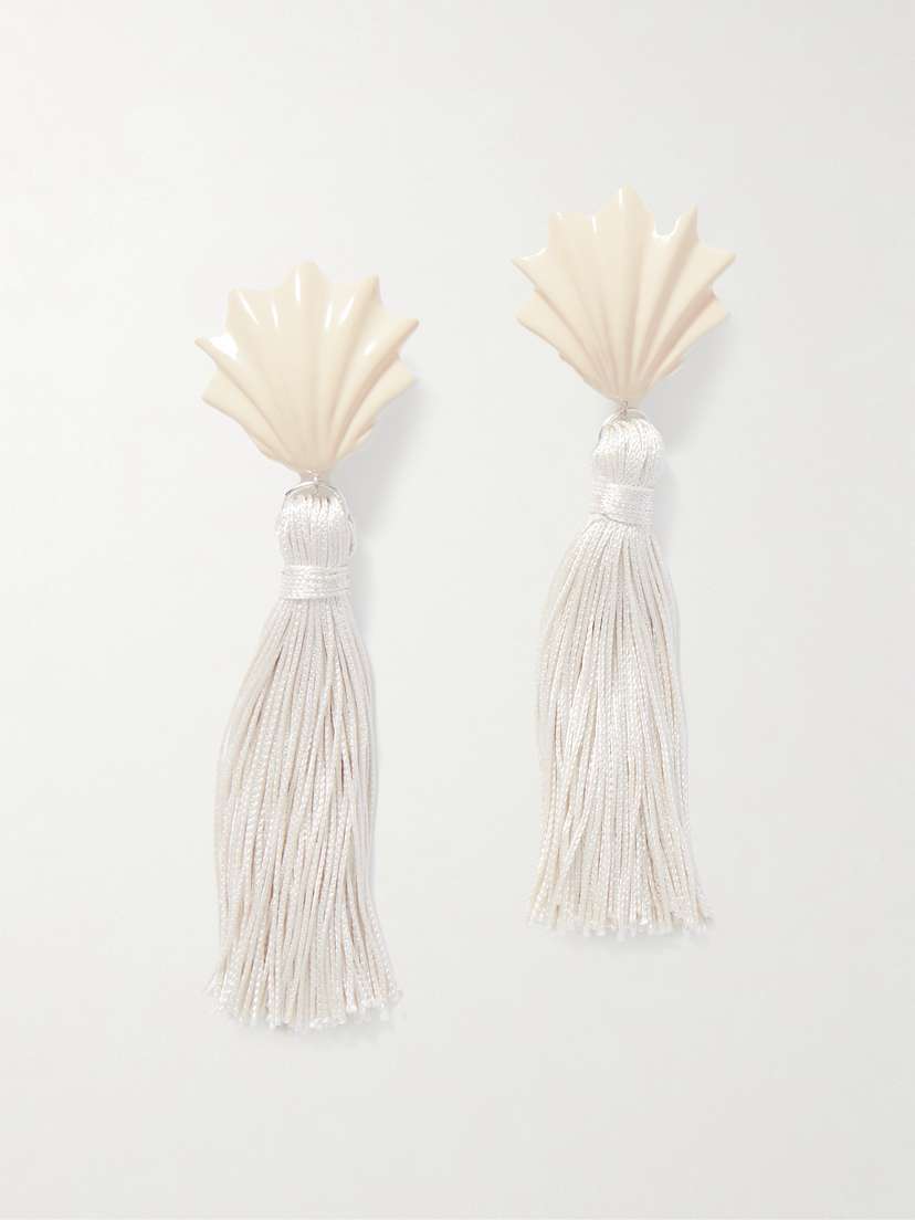 Julietta Biarritza Resin And Cord Clip Earrings