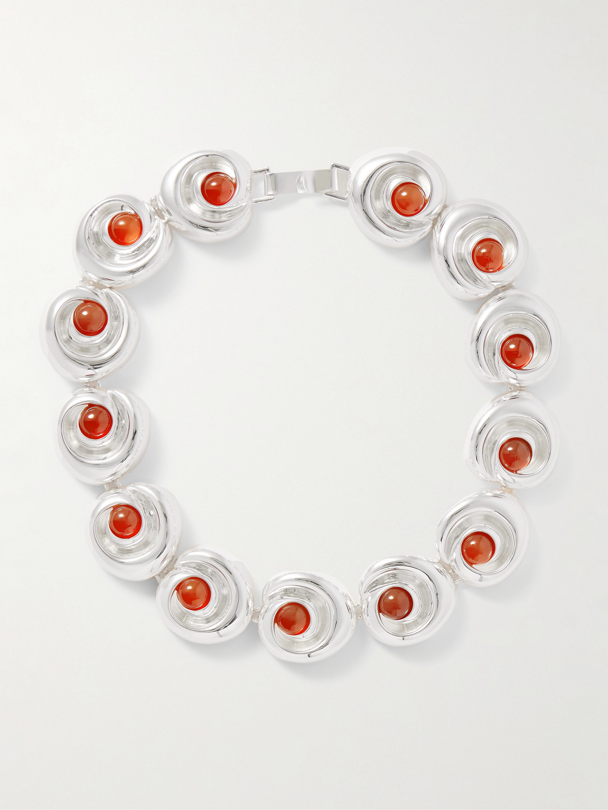 Julietta Agnes Silver-plated Carnelian Necklace In Metallic