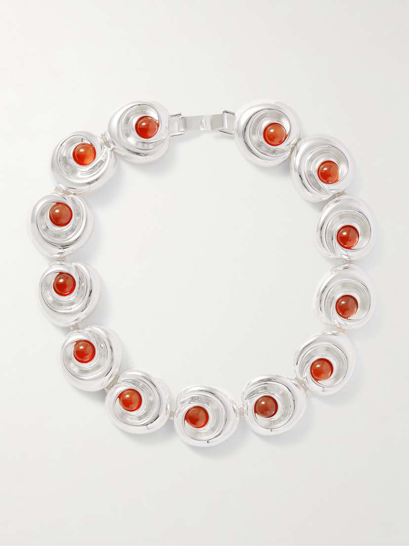 Julietta Agnes Silver-plated Carnelian Necklace