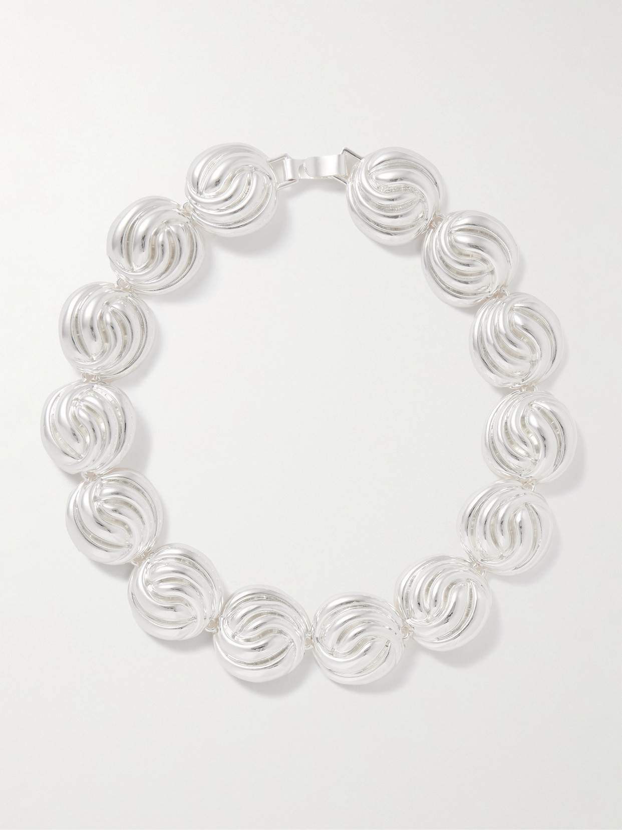 Julietta Knot Silver-tone Necklace In White