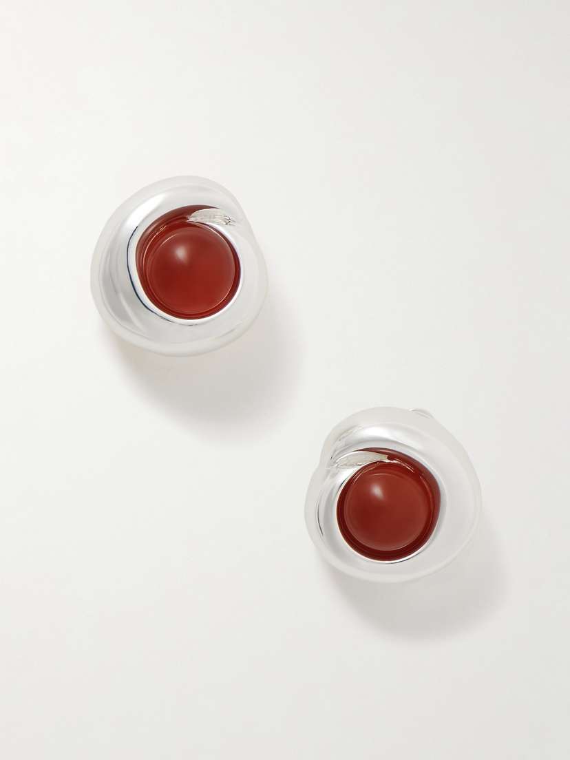 Julietta Agnes Silver-plated Carnelian Earrings