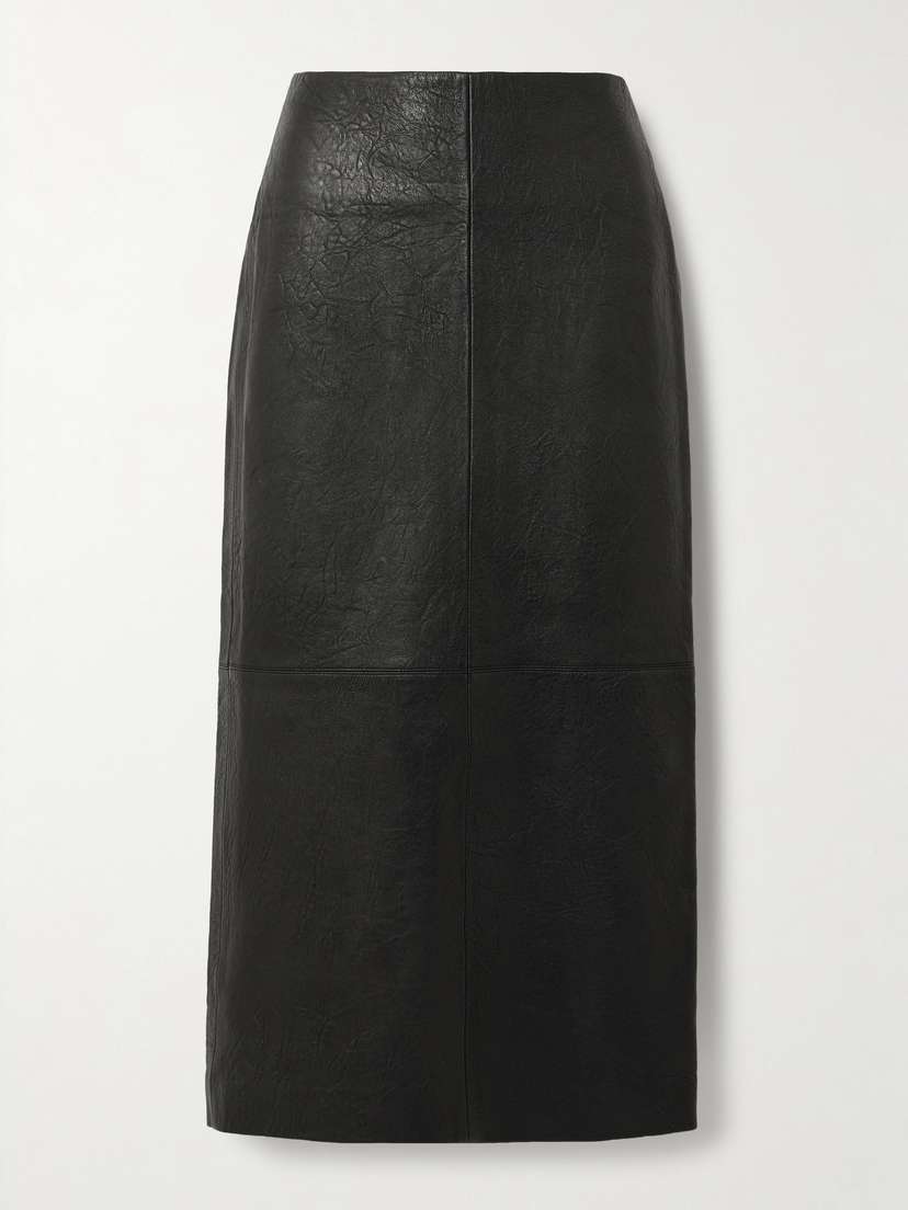 ESSE Studios Leather Midi Skirt