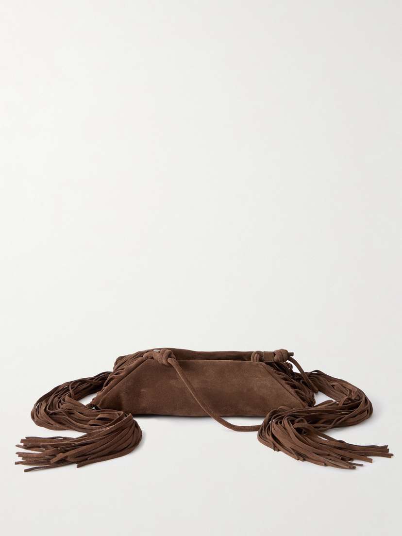 Altuzarra Origami Mini Fringed Suede Shoulder Bag