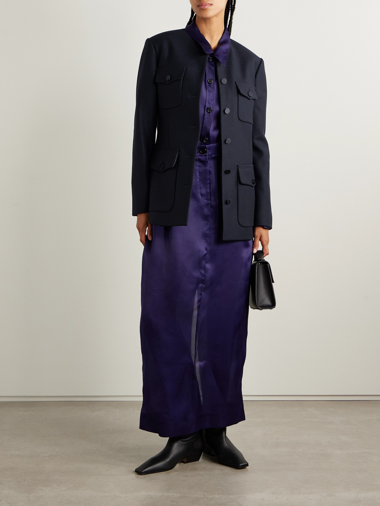 Altuzarra Perry Wool Blend Blazer In Blue