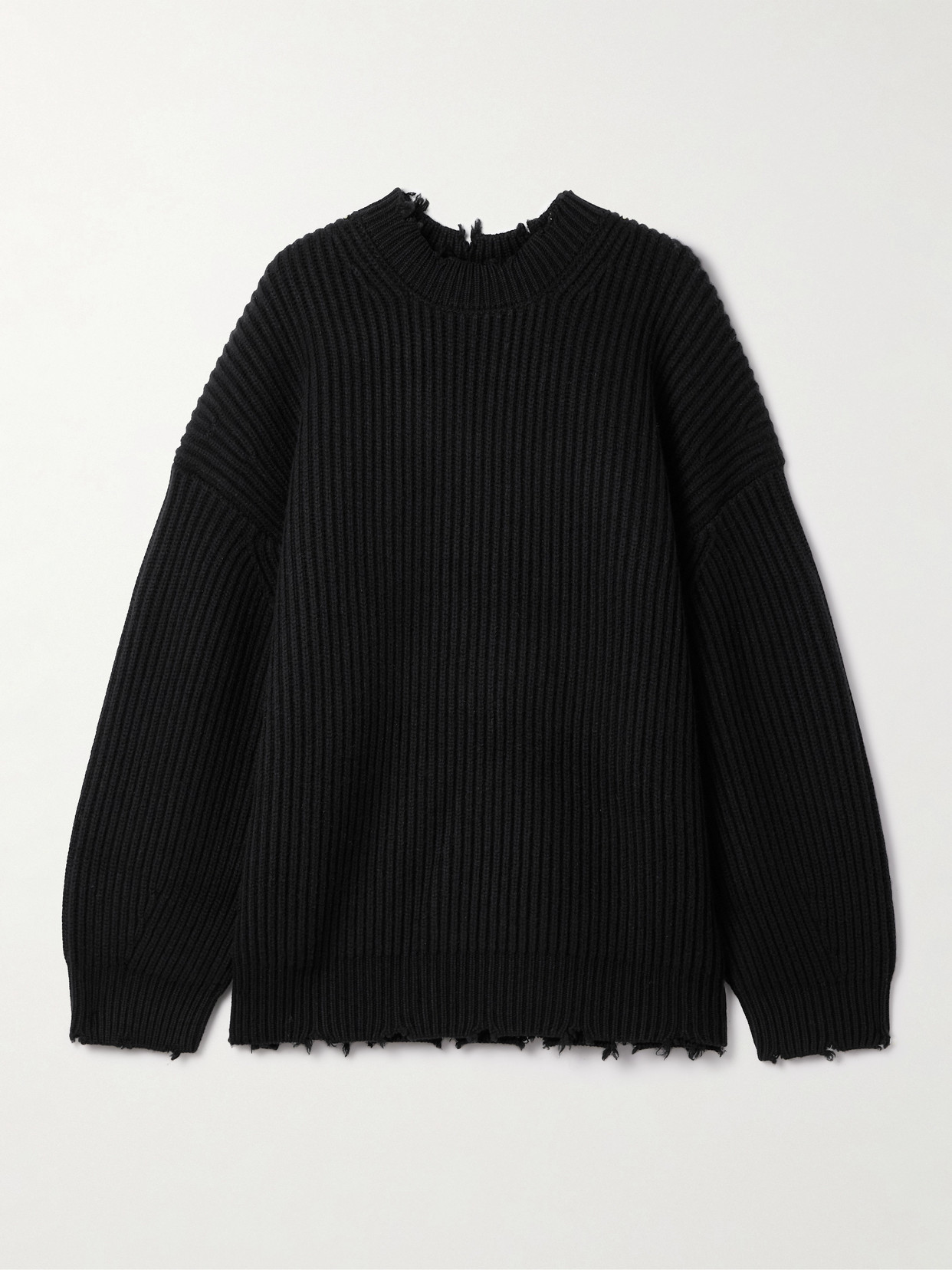 Simkhai Willa Distressed Ribbed Wool Sweater In Multi