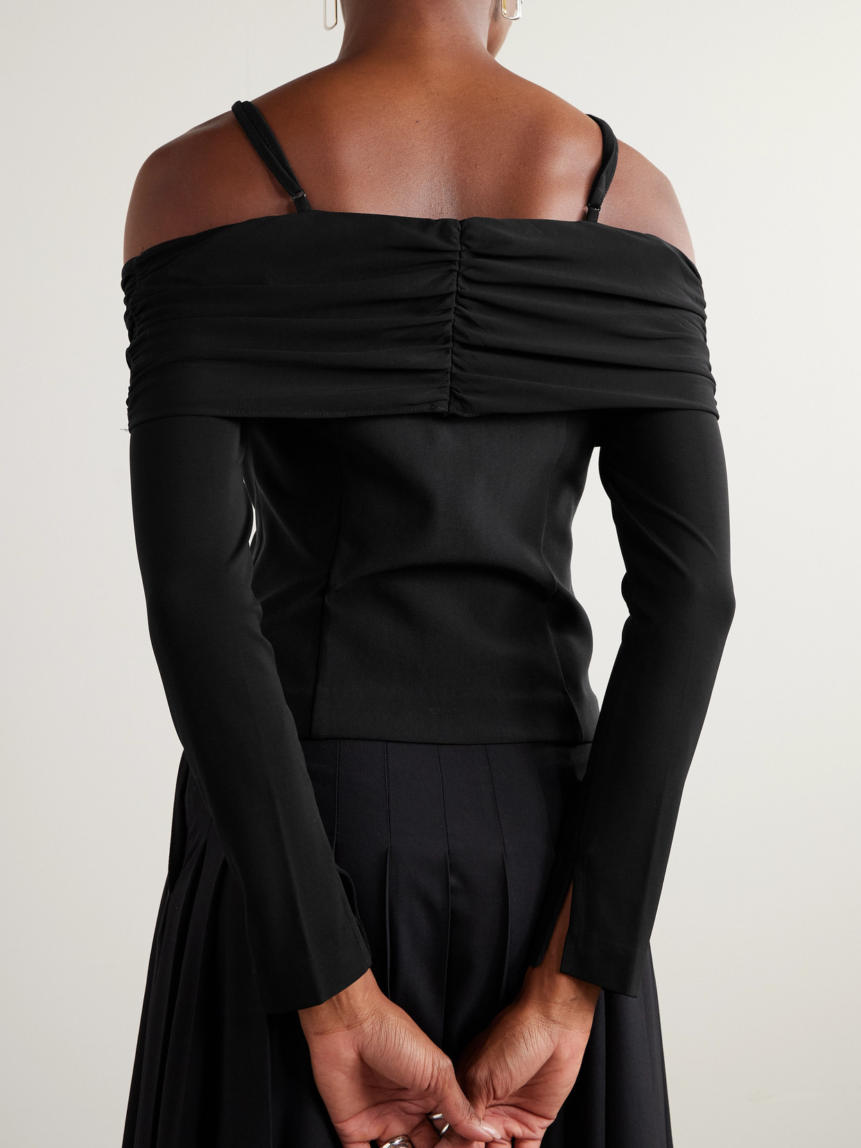 Simkhai Hazel Off-the-shoulder Stretch-jersey Top In Black