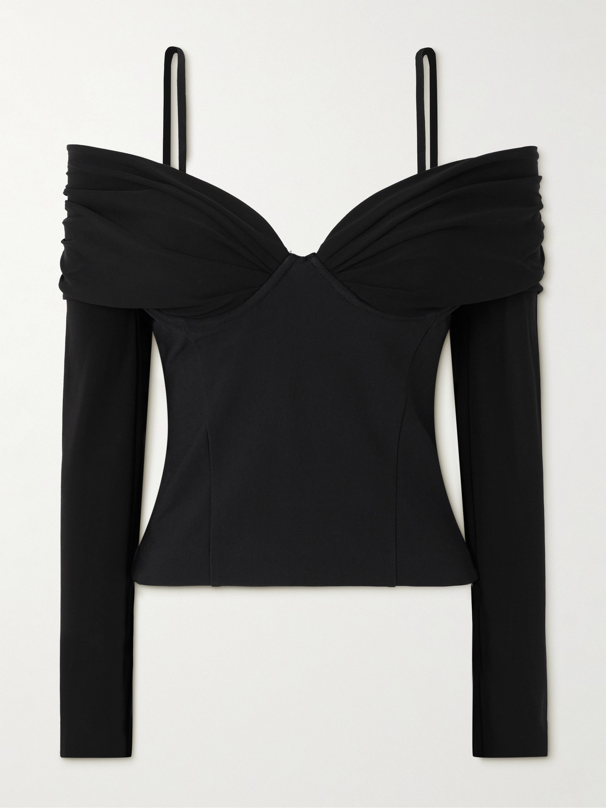Simkhai Hazel Off-the-shoulder Stretch-jersey Top In Black