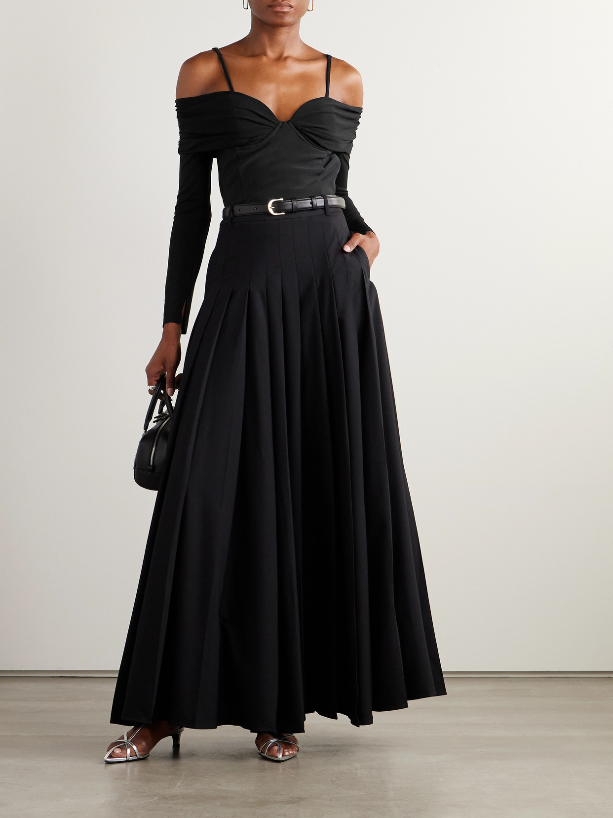 Simkhai Hazel Off-the-shoulder Stretch-jersey Top In Black