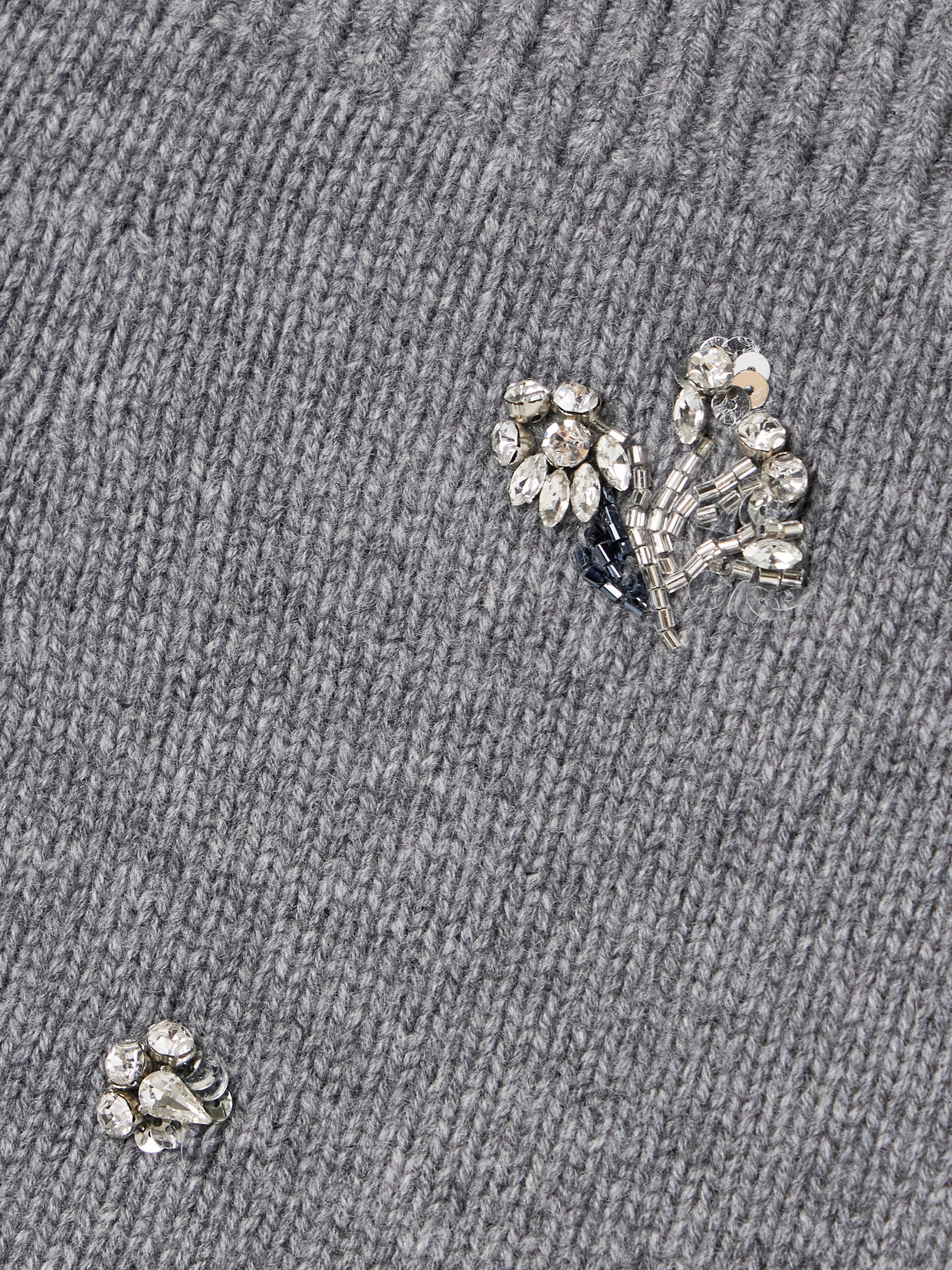 Simkhai Georgie Crystal-embellished Wool And Cashmere-blend Shorts In Gray