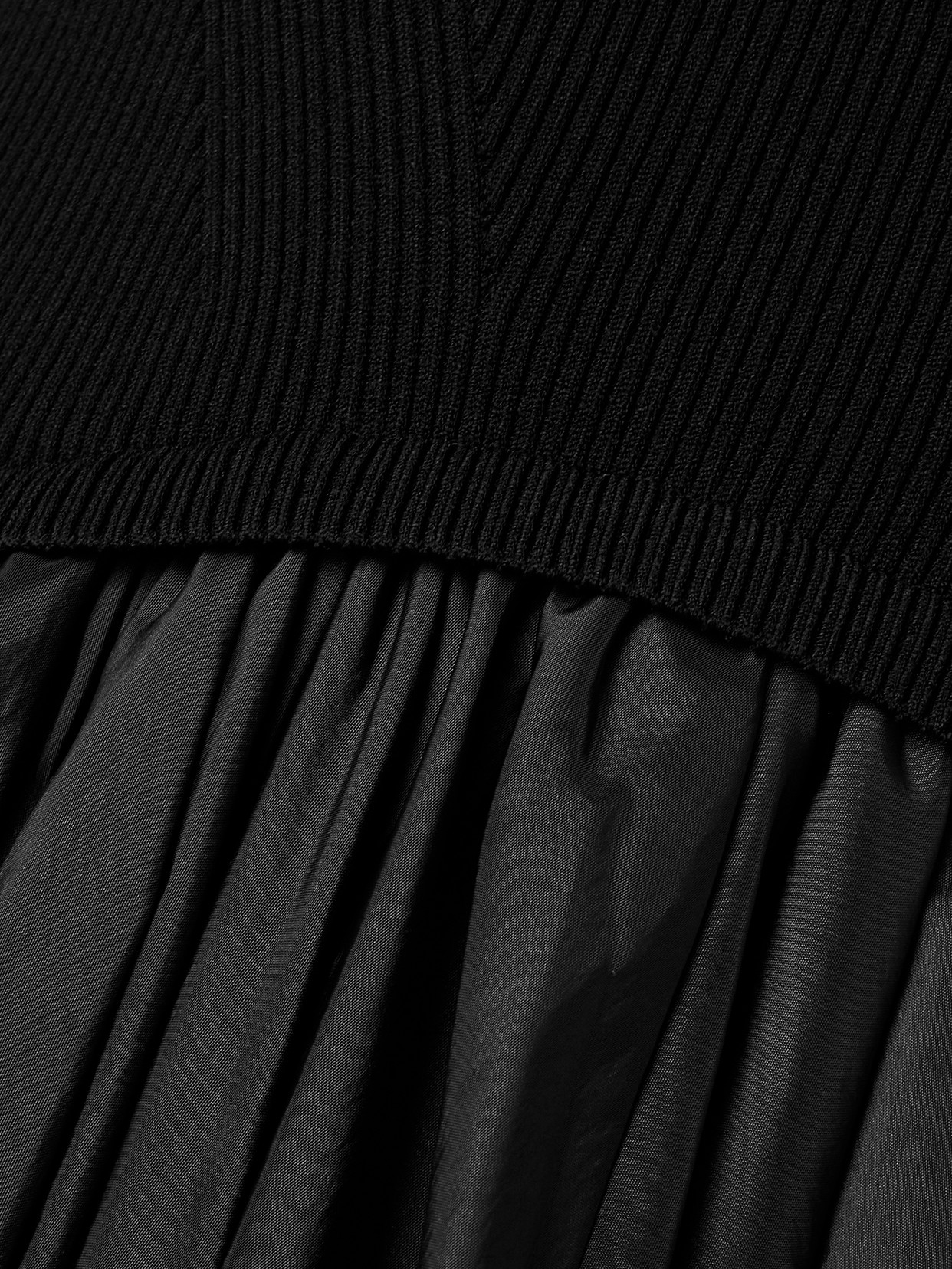 Simkhai Midi Dress With Balloon Skirt And Long Sleeves In Black