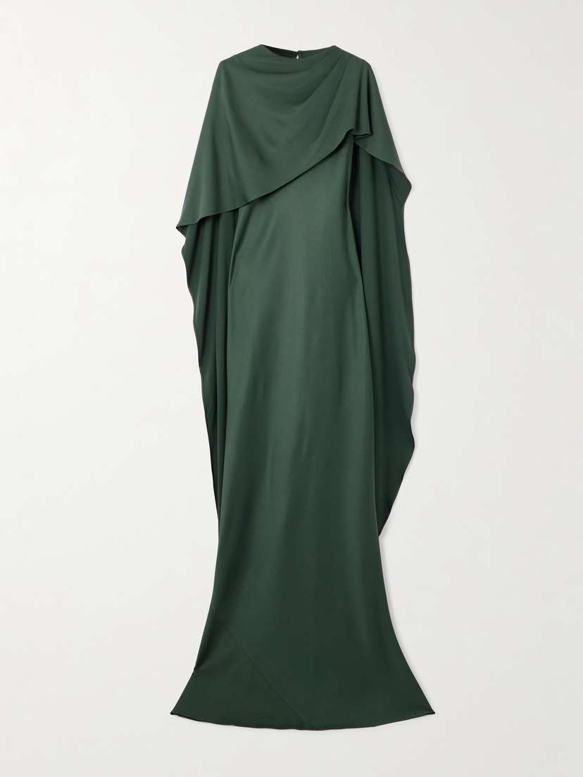 Simkhai Izel Cape-effect Satin Gown