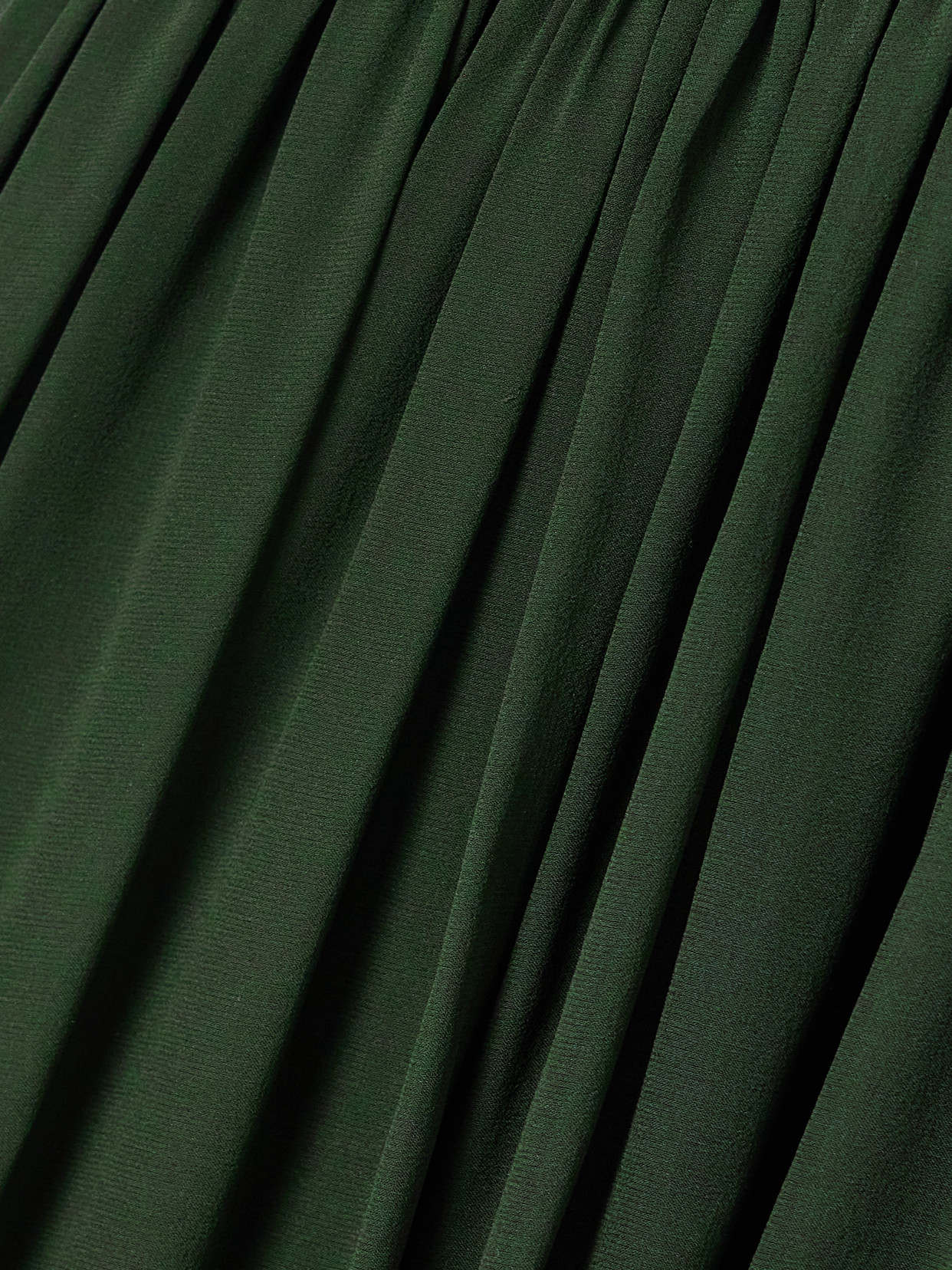 Elie Saab Scarf-detailed Pintucked Silk Crepe De Chine Gown In Green