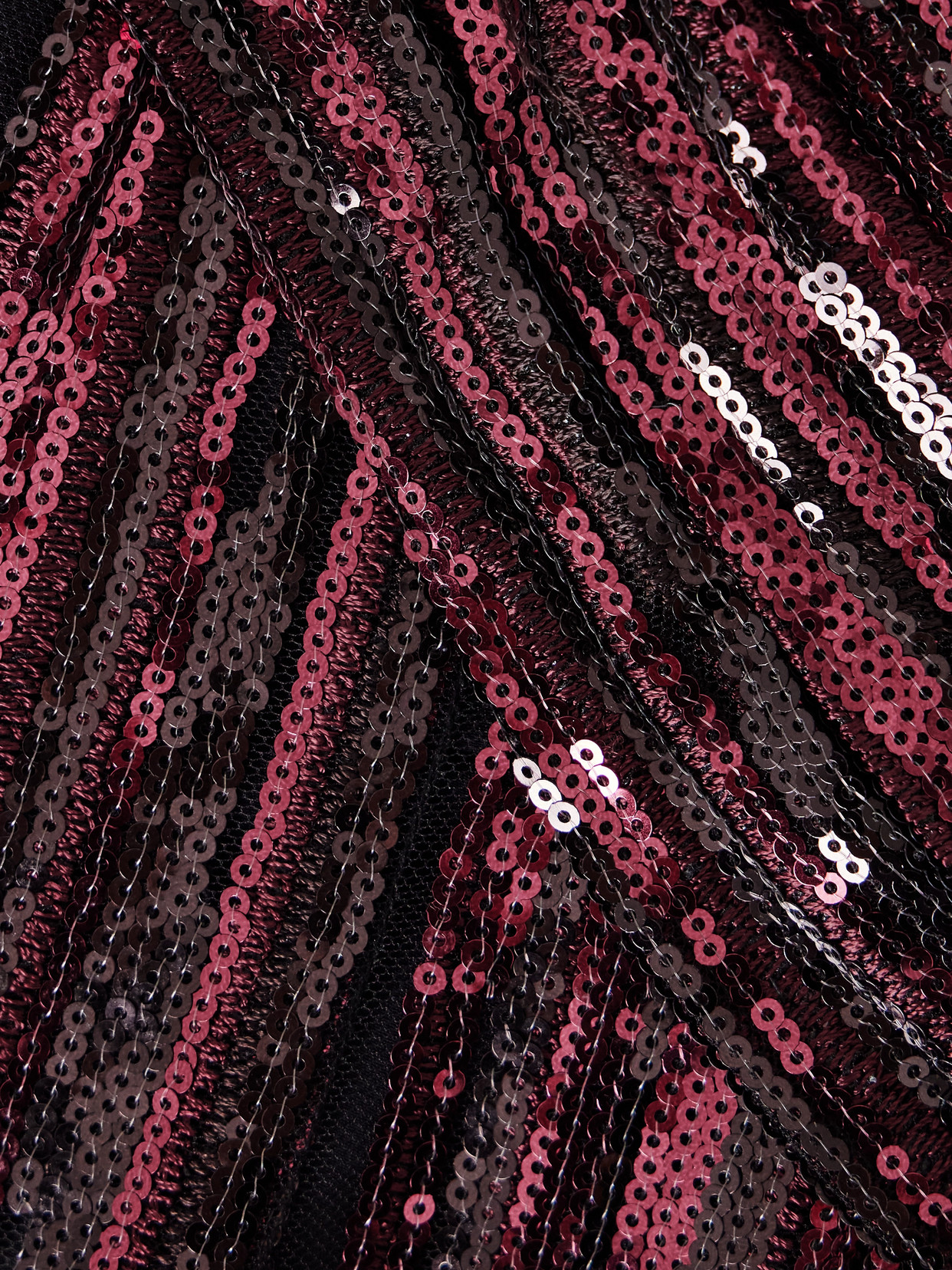Elie Saab Strapless Scarf-detailed Sequined Tulle Gown In Burgundy