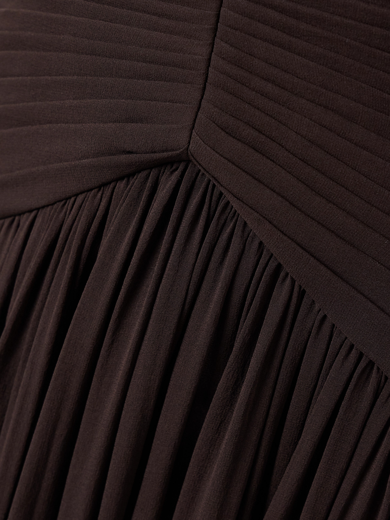 Elie Saab Cape-effect Gathered Silk-georgette Gown In Brown