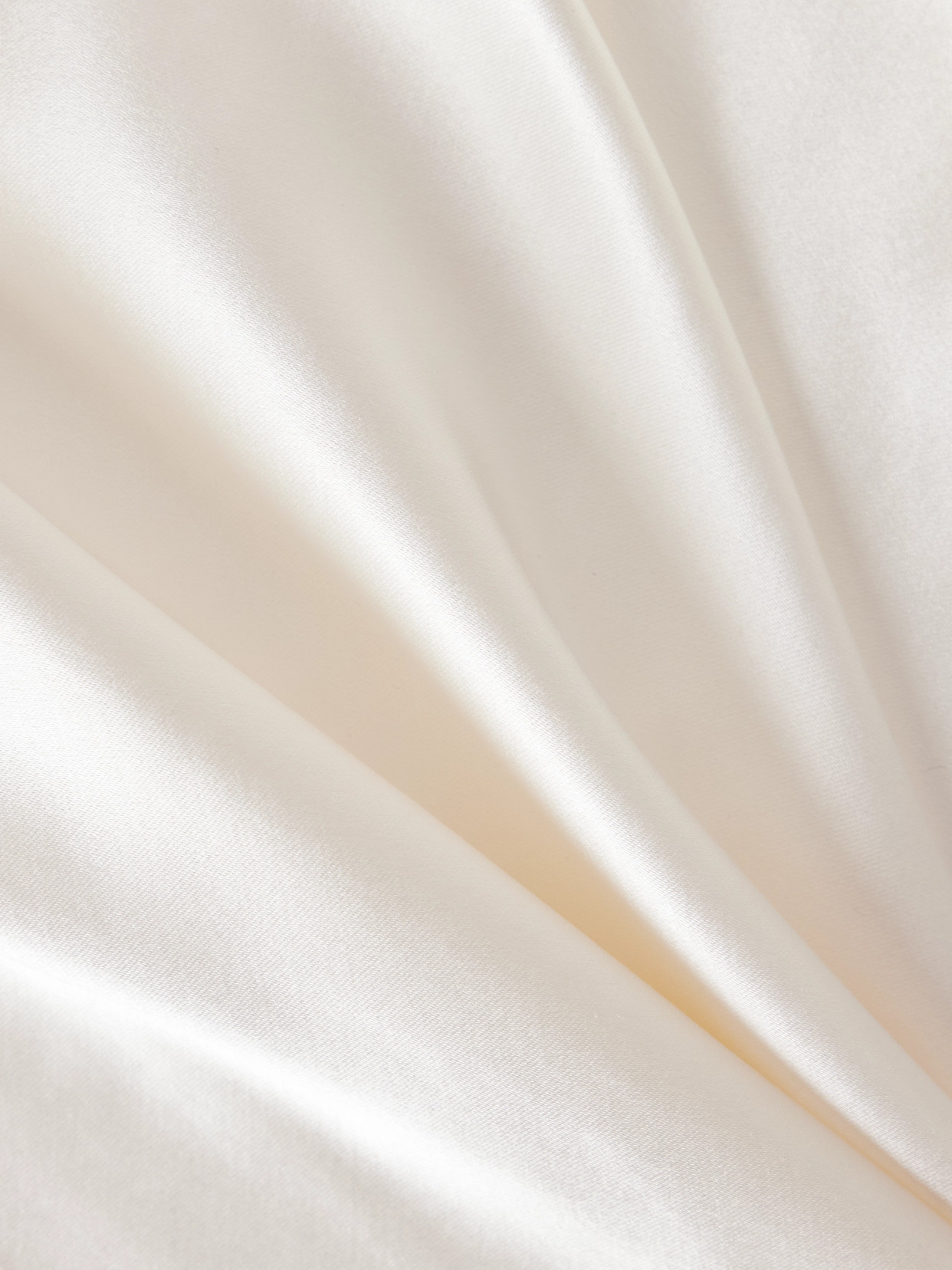 Danielle Frankel Mimi Scarf-detailed Silk-blend Satin-trimmed Wool-blend Mini Dress In White