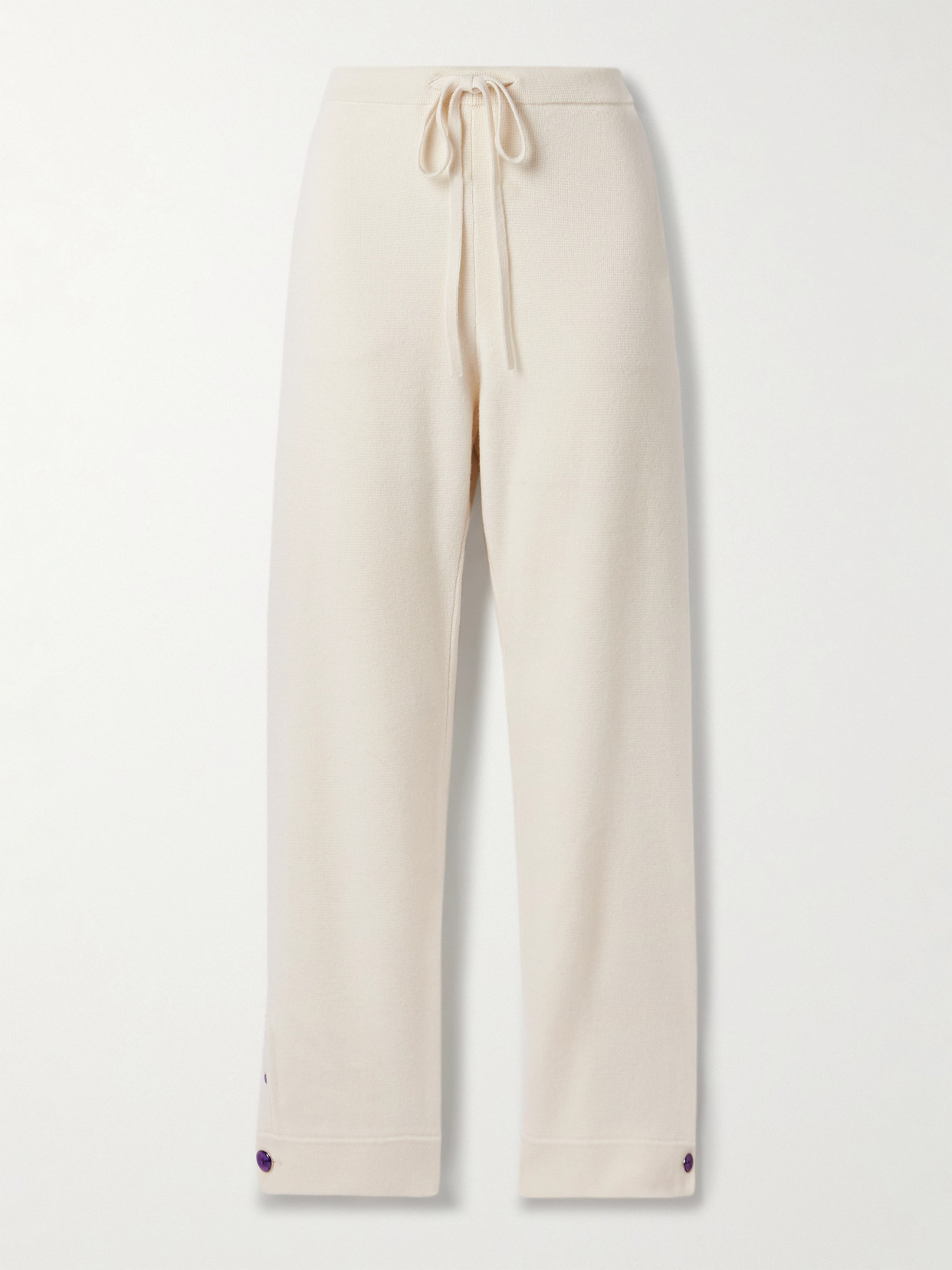 God's True Cashmere Cashmere Track Pants In White