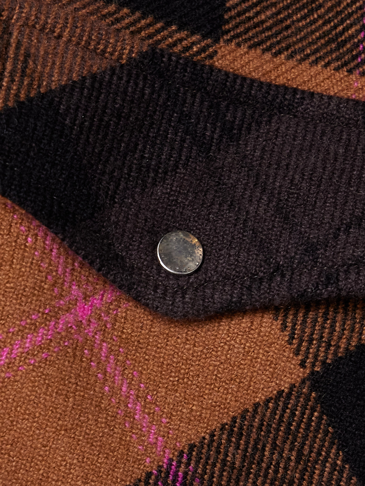 God's True Cashmere Tartan Plaid Cashmere Shirt In Brown