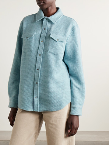 God's True Cashmere Cashmere-tweed shirt