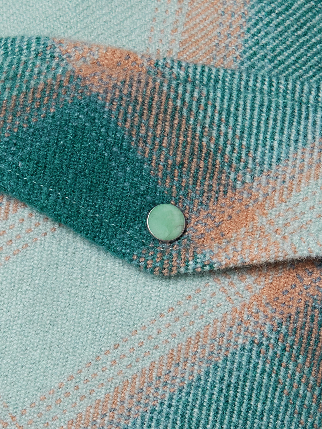 God's True Cashmere Checked Cashmere Shirt In Green