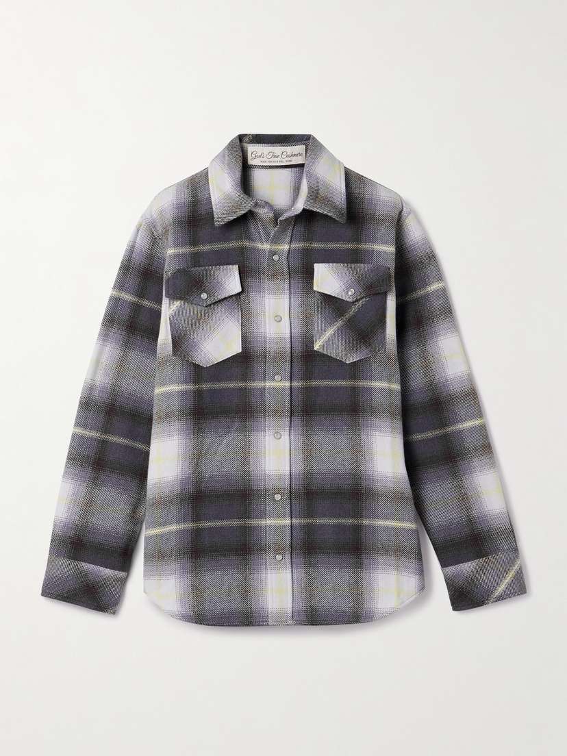 God’s True Cashmere Checked Cashmere Shirt