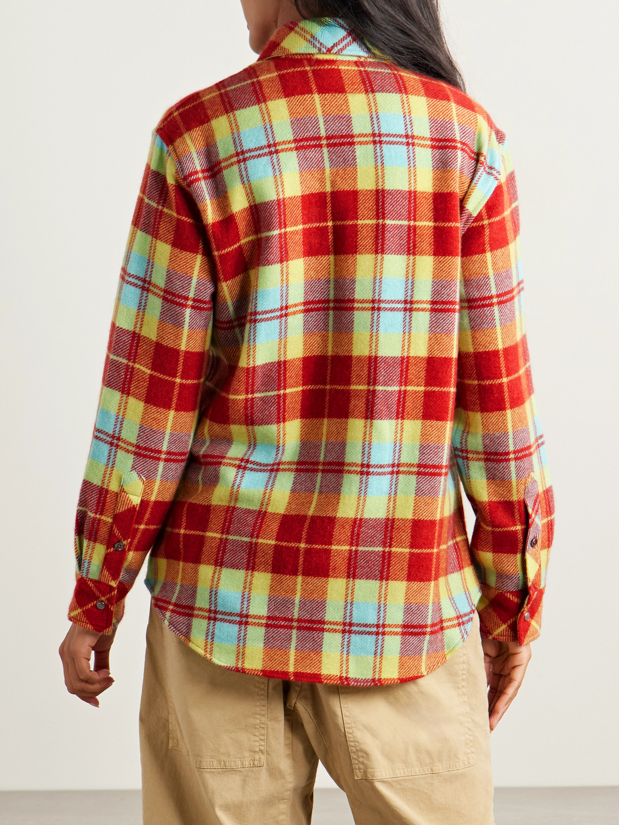 God's True Cashmere Checked Cashmere Shirt In Multi
