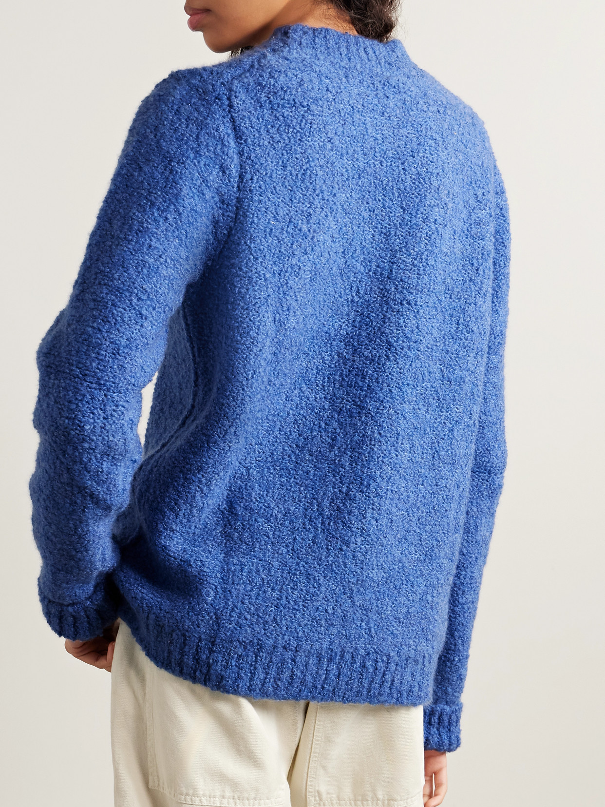 God's True Cashmere Cloud Cashmere-bouclé Sweater In Blue