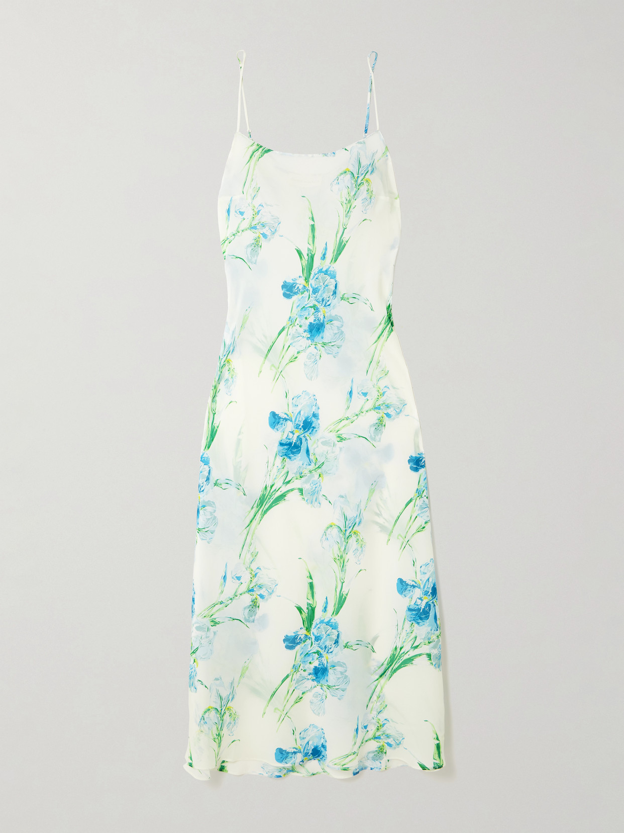 Olivia Von Halle Artemis Floral-print Silk-satin Nightdress