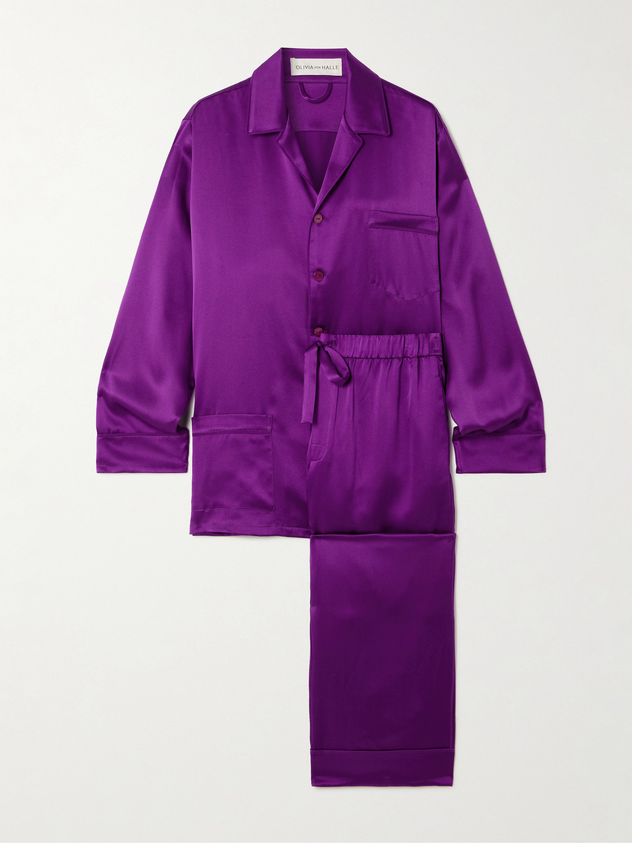Olivia Von Halle Yves Silk-satin Pyjama Set