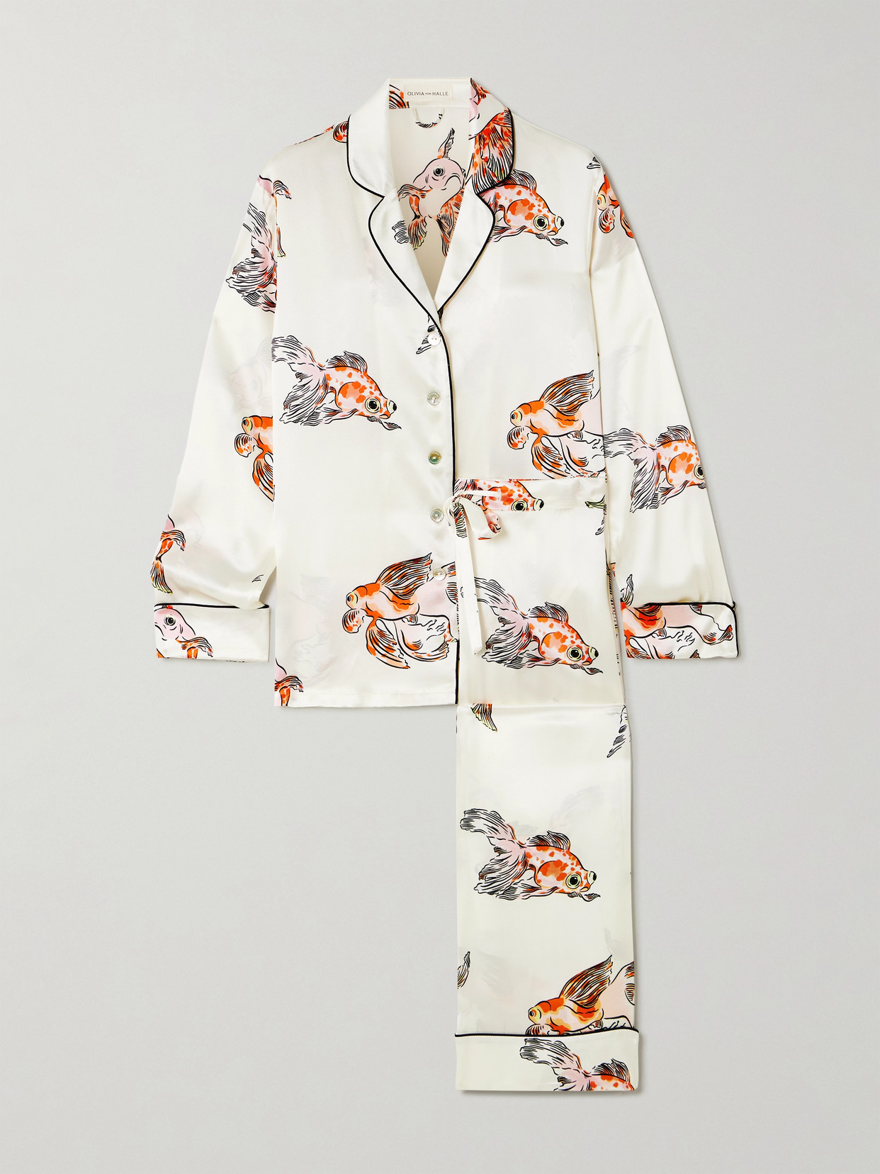 Olivia Von Halle Lila Silk-satin Pyjama Set