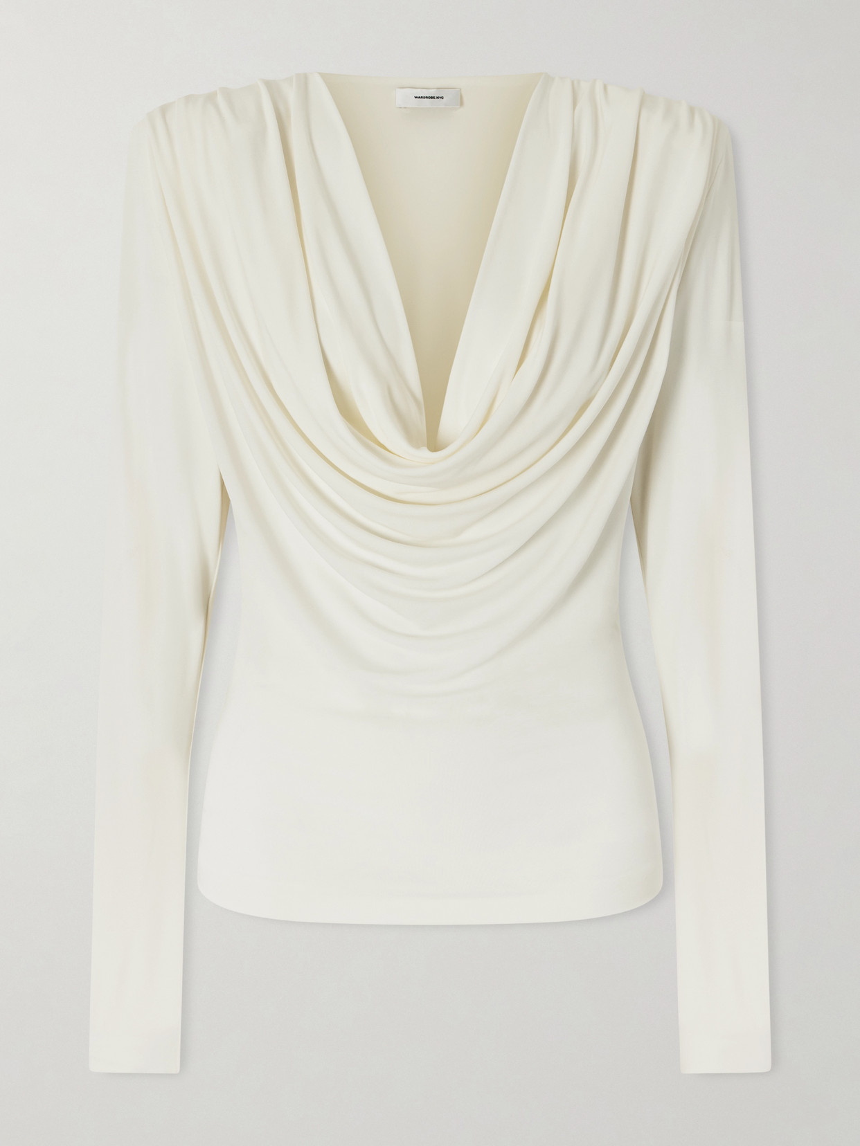 Wardrobe.nyc Wardrobe. Nyc Draped Jersey Top In White