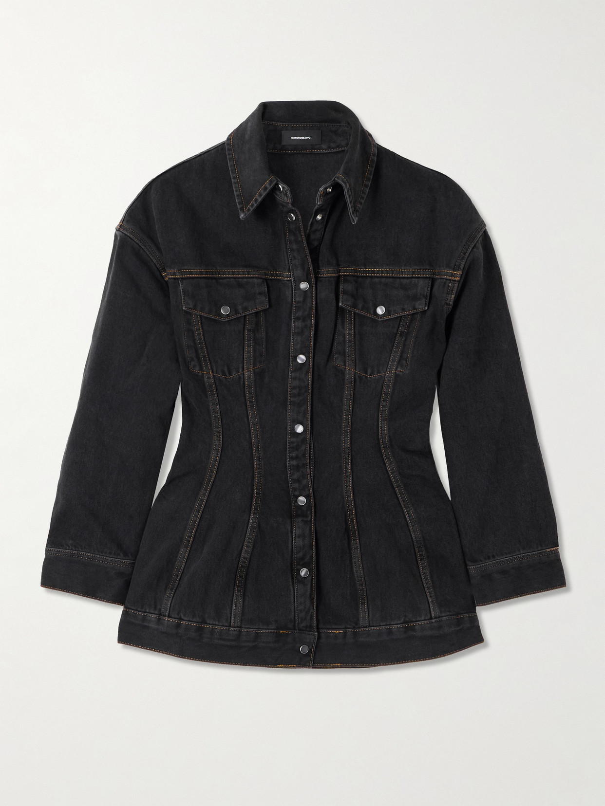Wardrobe.nyc Contour Denim Jacket In Black