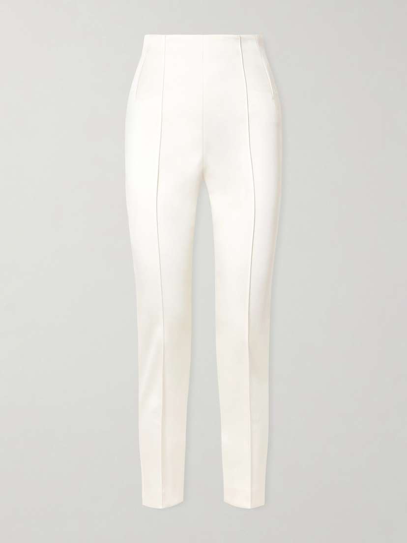Wardrobe.NYC Recycled-satin Crepe Tapered Pants