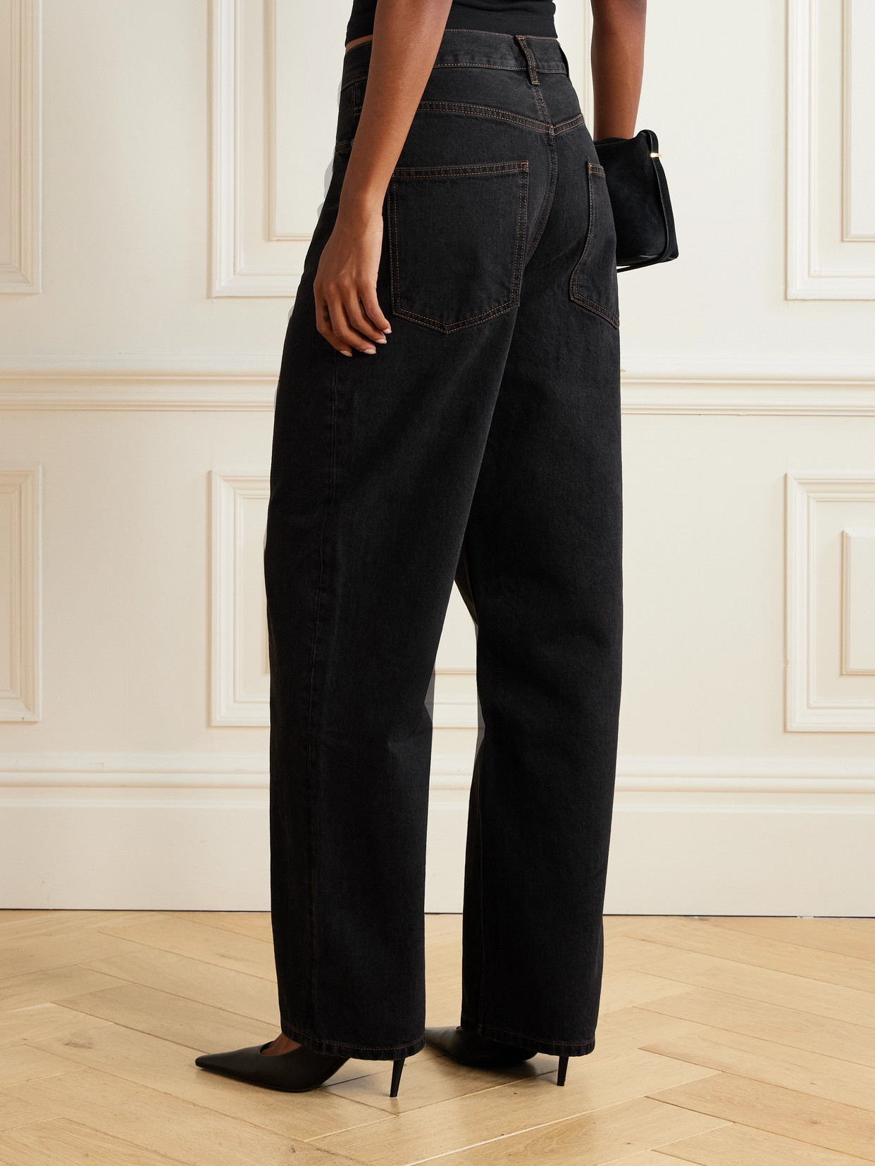 Wardrobe.nyc Low-rise Boyfriend Jeans In Black