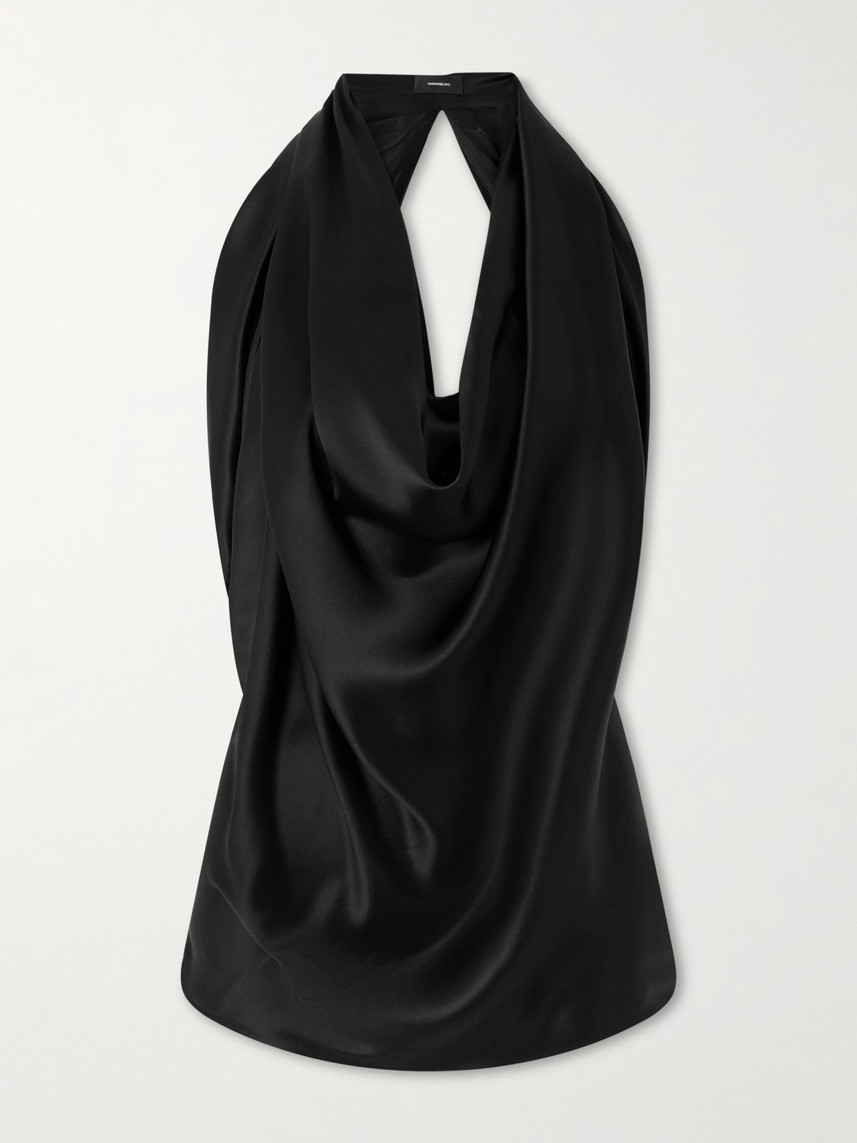 Wardrobe.nyc Wardrobe. Nyc Silk Satin Halter Blouse In Black