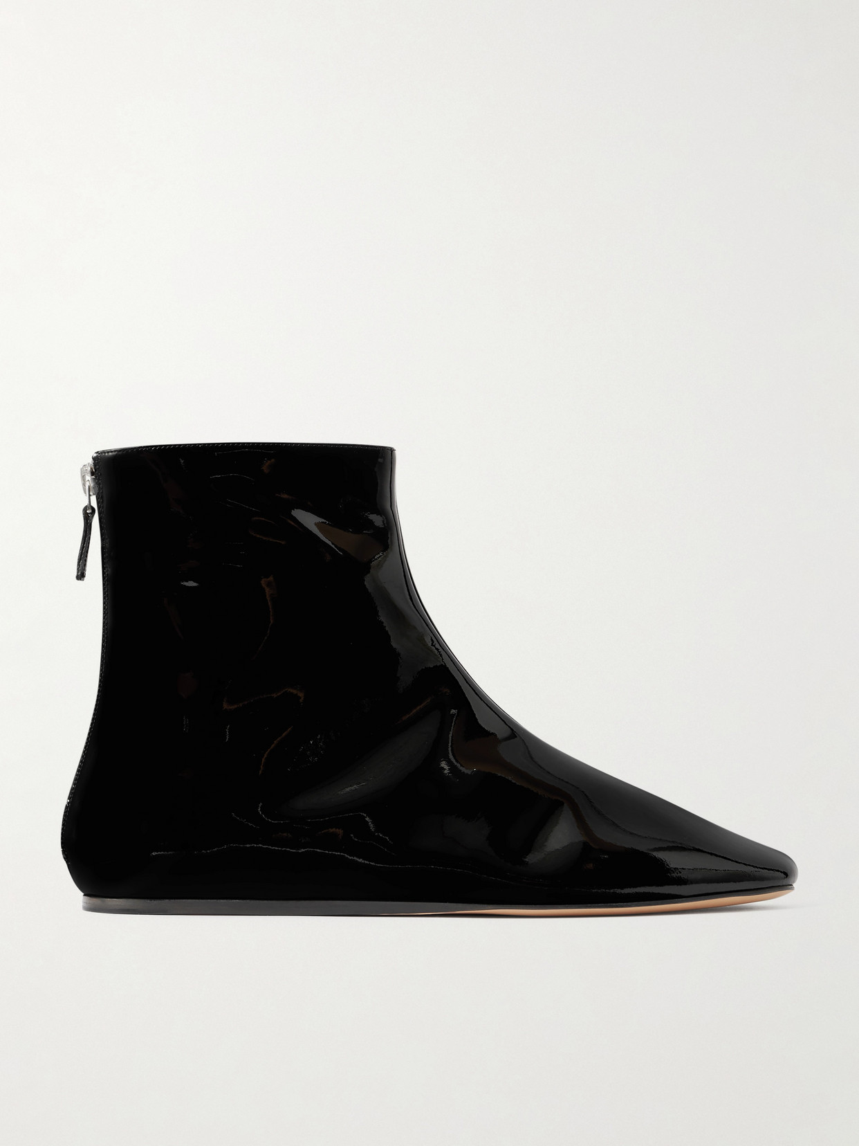 Le Monde Beryl Luna Patent-leather Ankle Boots In Black