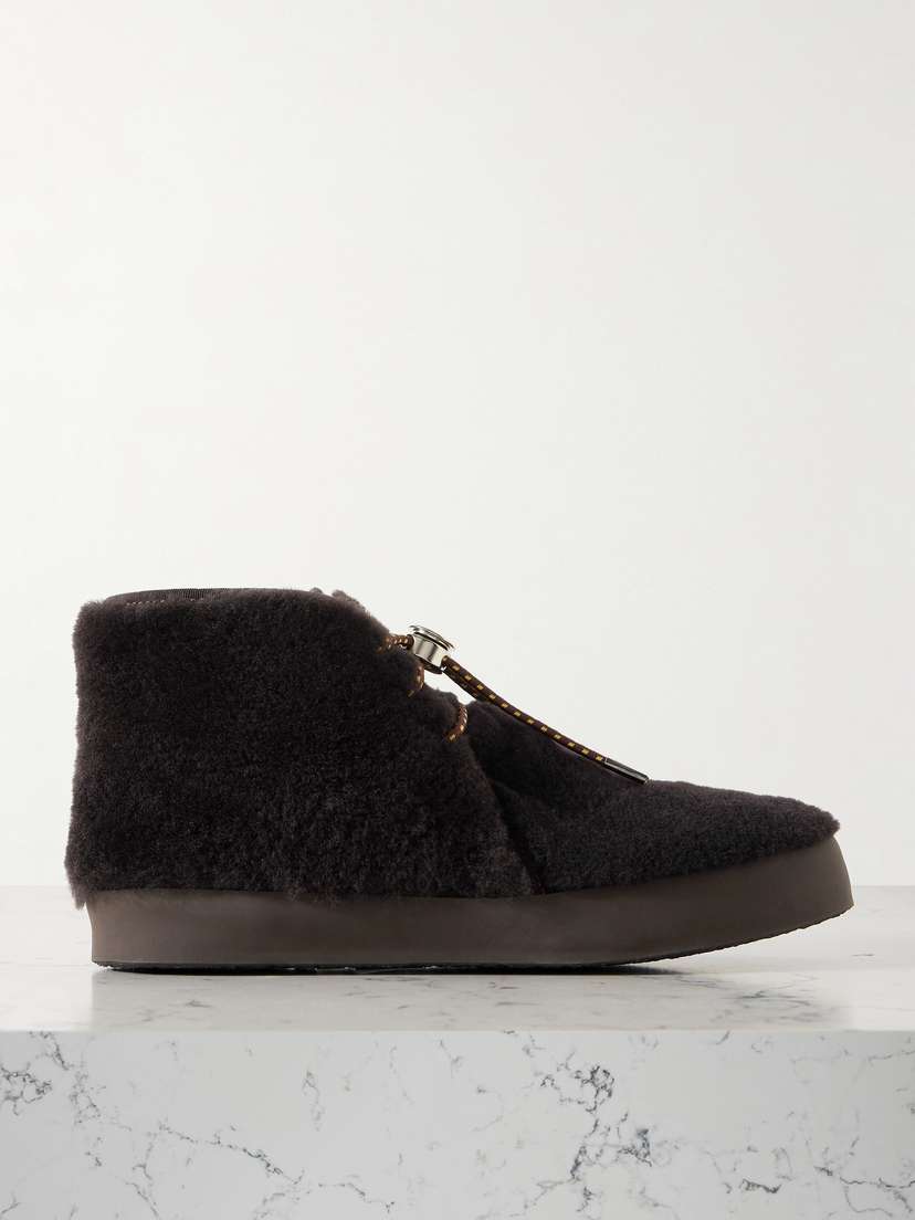 Le Monde Béryl Desert Shearling Ankle Boots