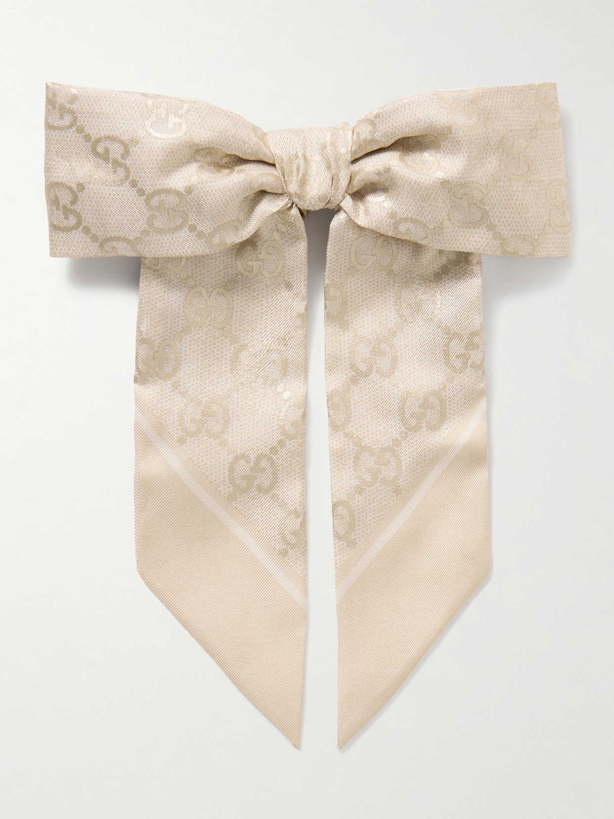 Gucci Bow-embellished Printed Silk-twill Hair Tie