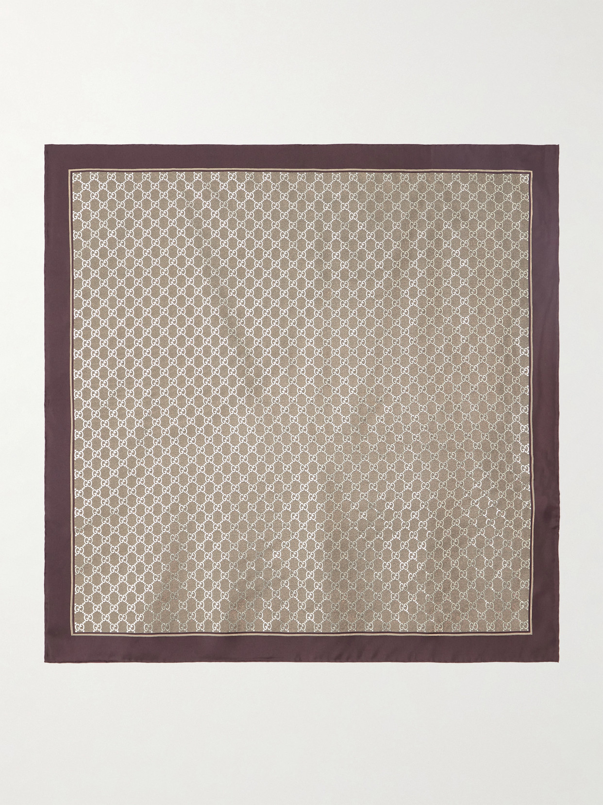 Gucci Printed Metallic Silk-twill Scarf