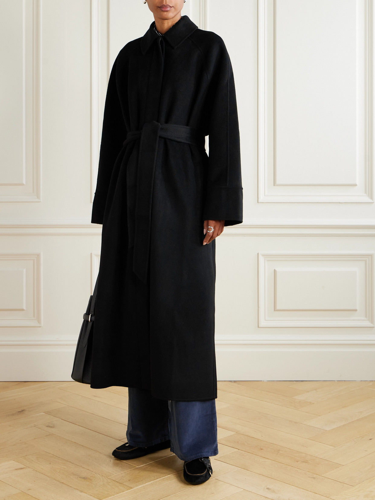 Yoonmi Belted Brushed Wool-Blend Coat