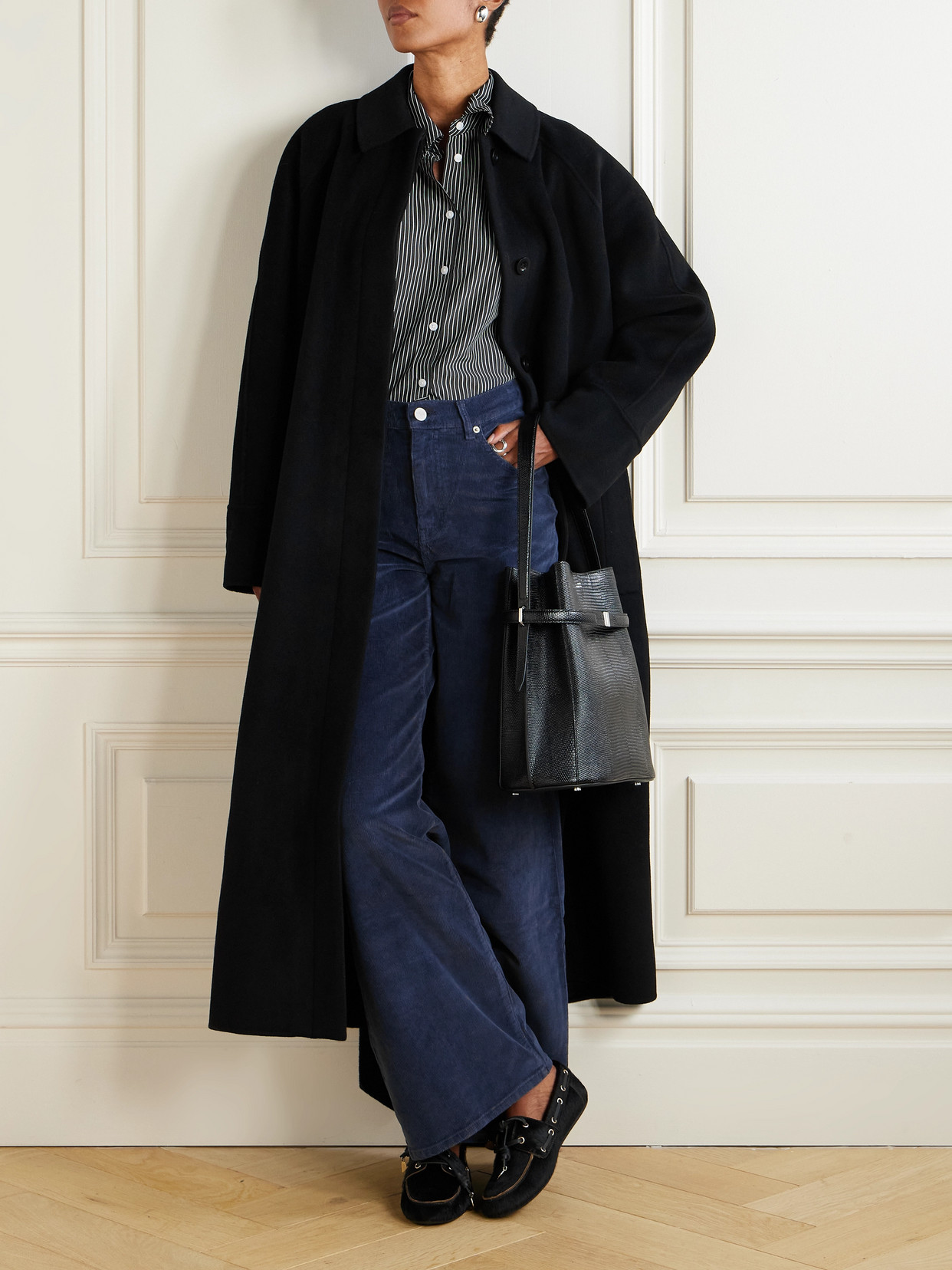 Yoonmi Belted Brushed Wool-Blend Coat