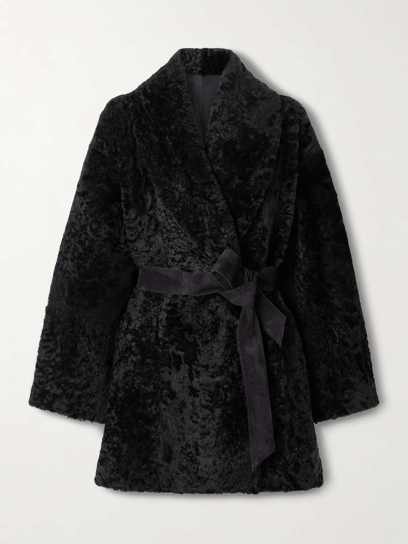 Tove Vanessa Belted Shearling Coat