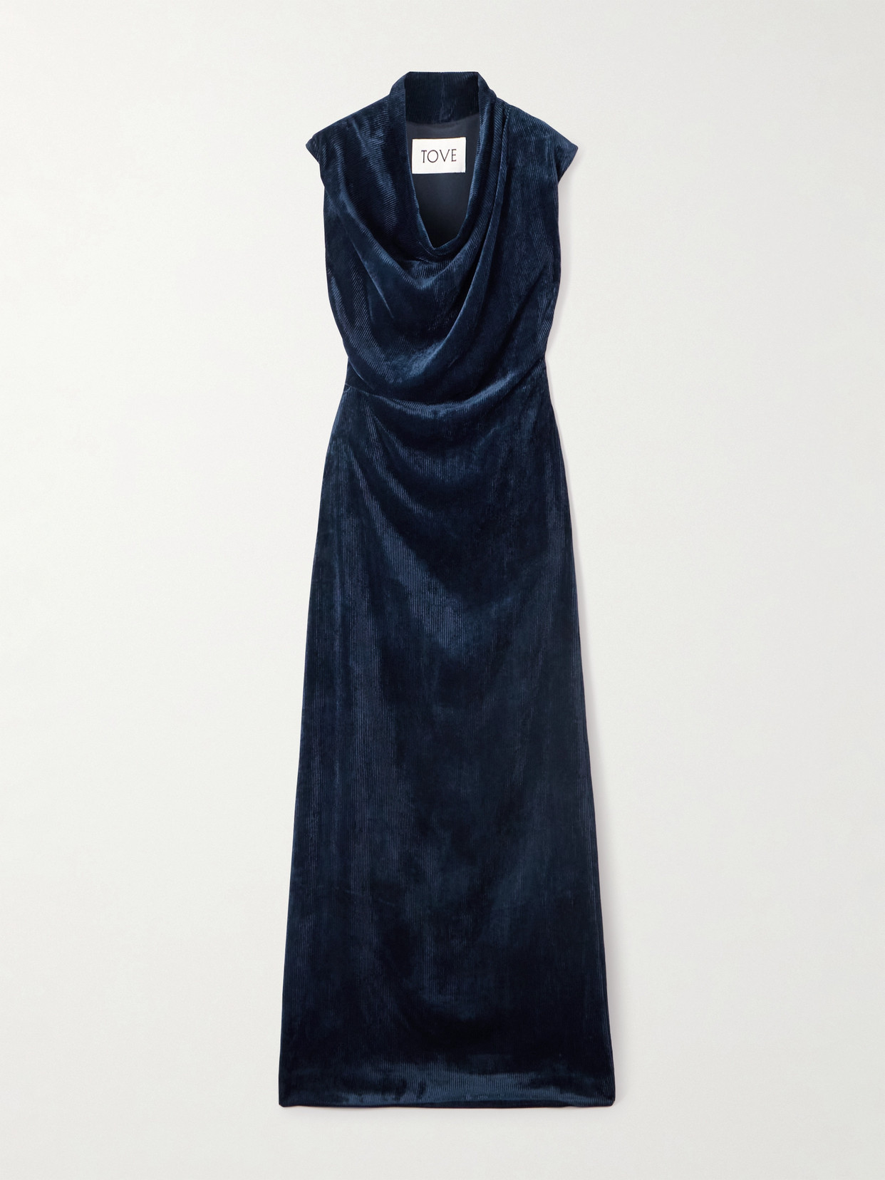 Tove Naeve Ribbed Chenille Maxi Dress In Blue