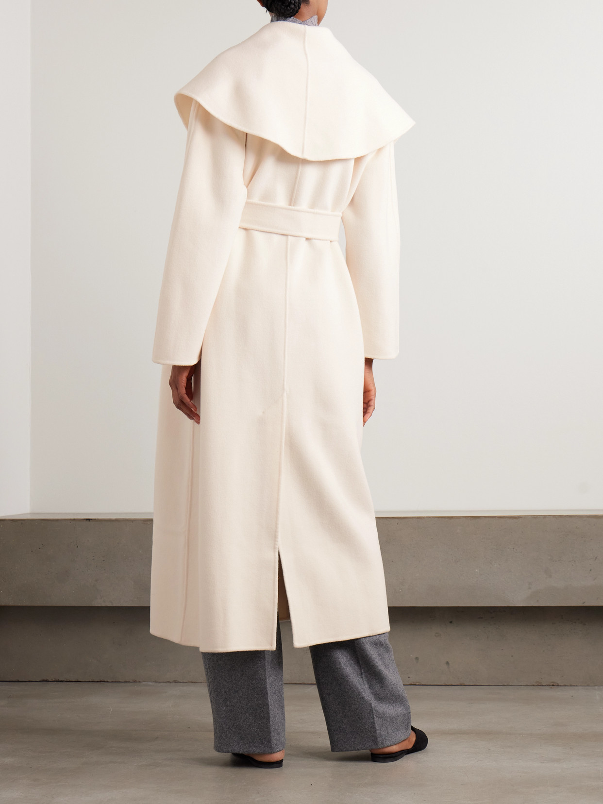 Ondine Belted Wool-Blend Coat