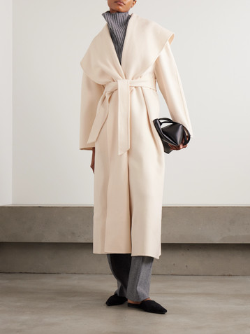 TOVE Ondine belted wool-blend coat