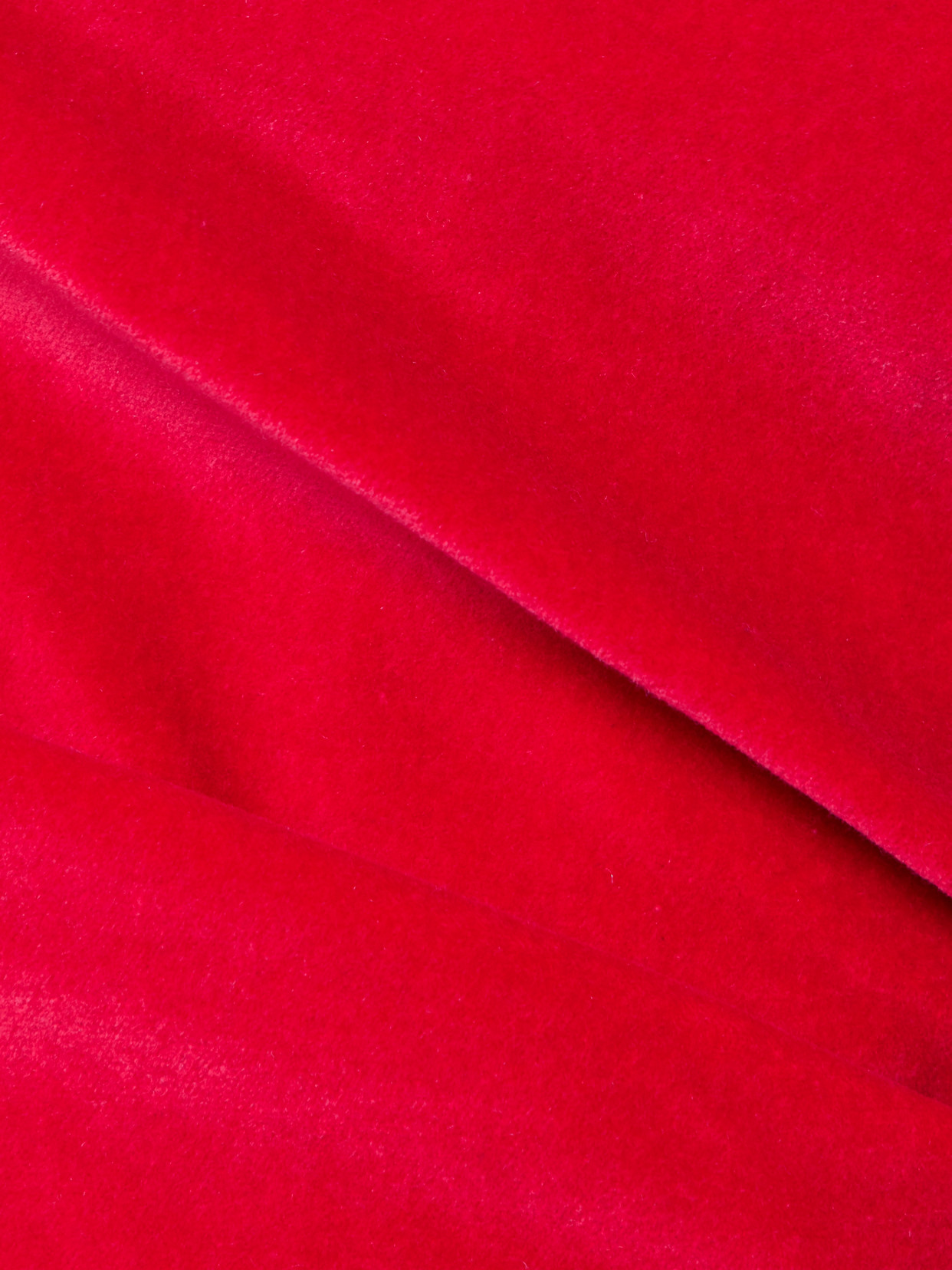 Tove Sabella Strapless Ruched Cotton-blend Velvet Midi Dress In Red
