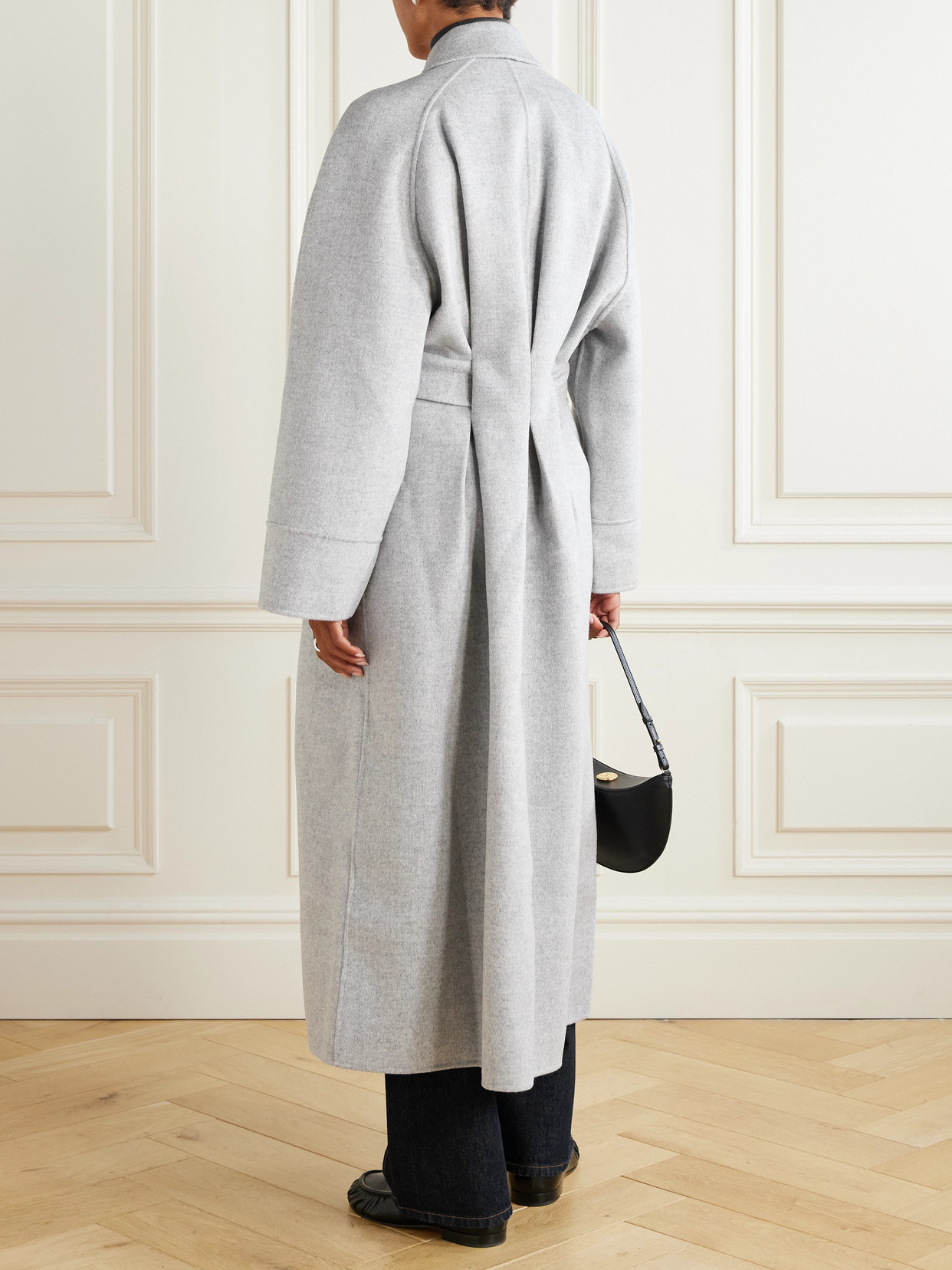Yoonmi Belted Brushed Wool-Blend Coat
